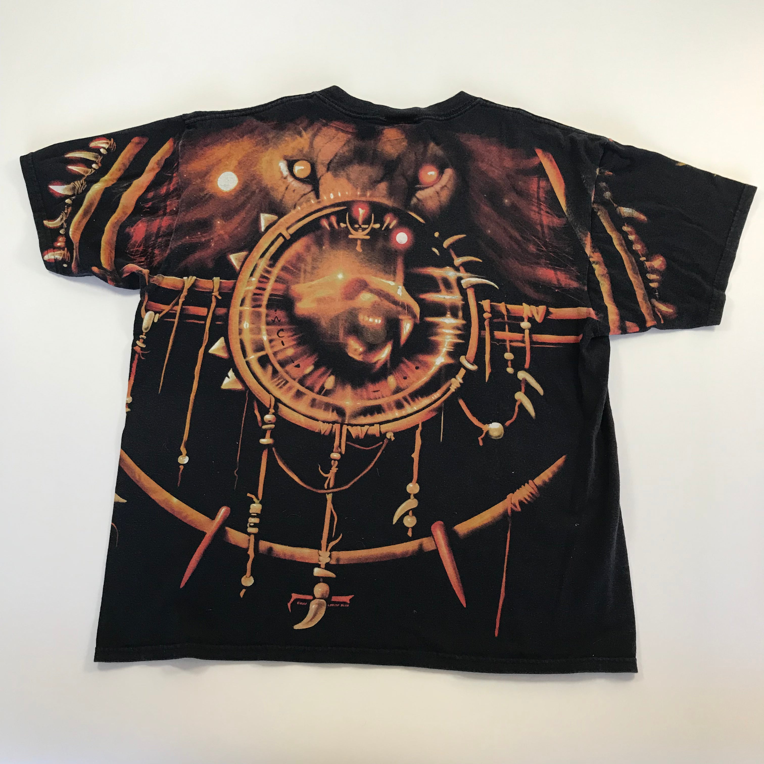 Y2K Liquid Blue Lion AOP Tee - XL