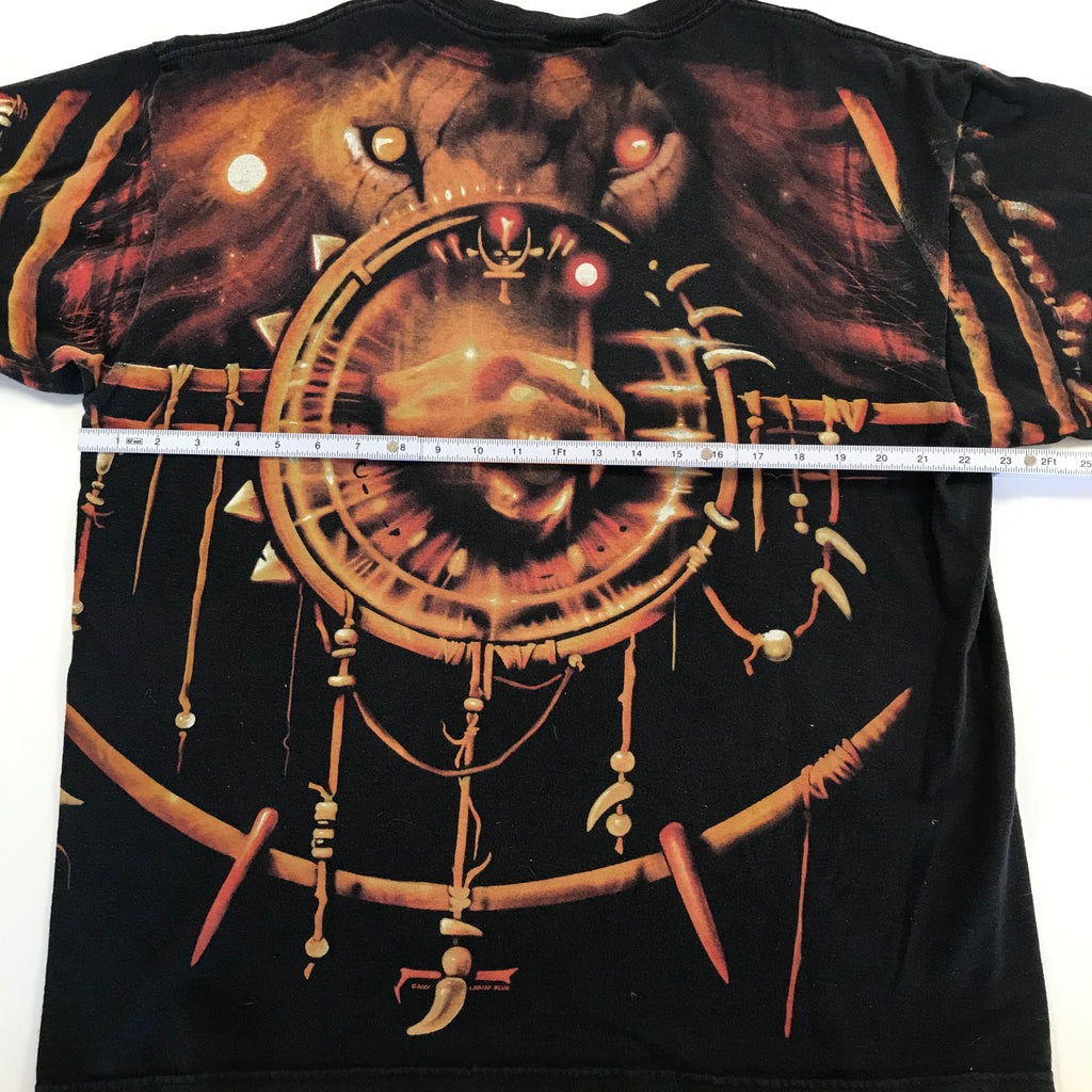 Y2K Liquid Blue Lion AOP Tee - XL