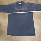 90s Sunfaded Embroidered INXS L/S Mockneck Tee - L