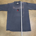 90s Sunfaded Embroidered INXS L/S Mockneck Tee - L
