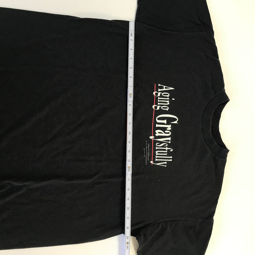 90s Shoebox Greetings Aging GRAYsfully Single Stitch Tee - XL miUSA