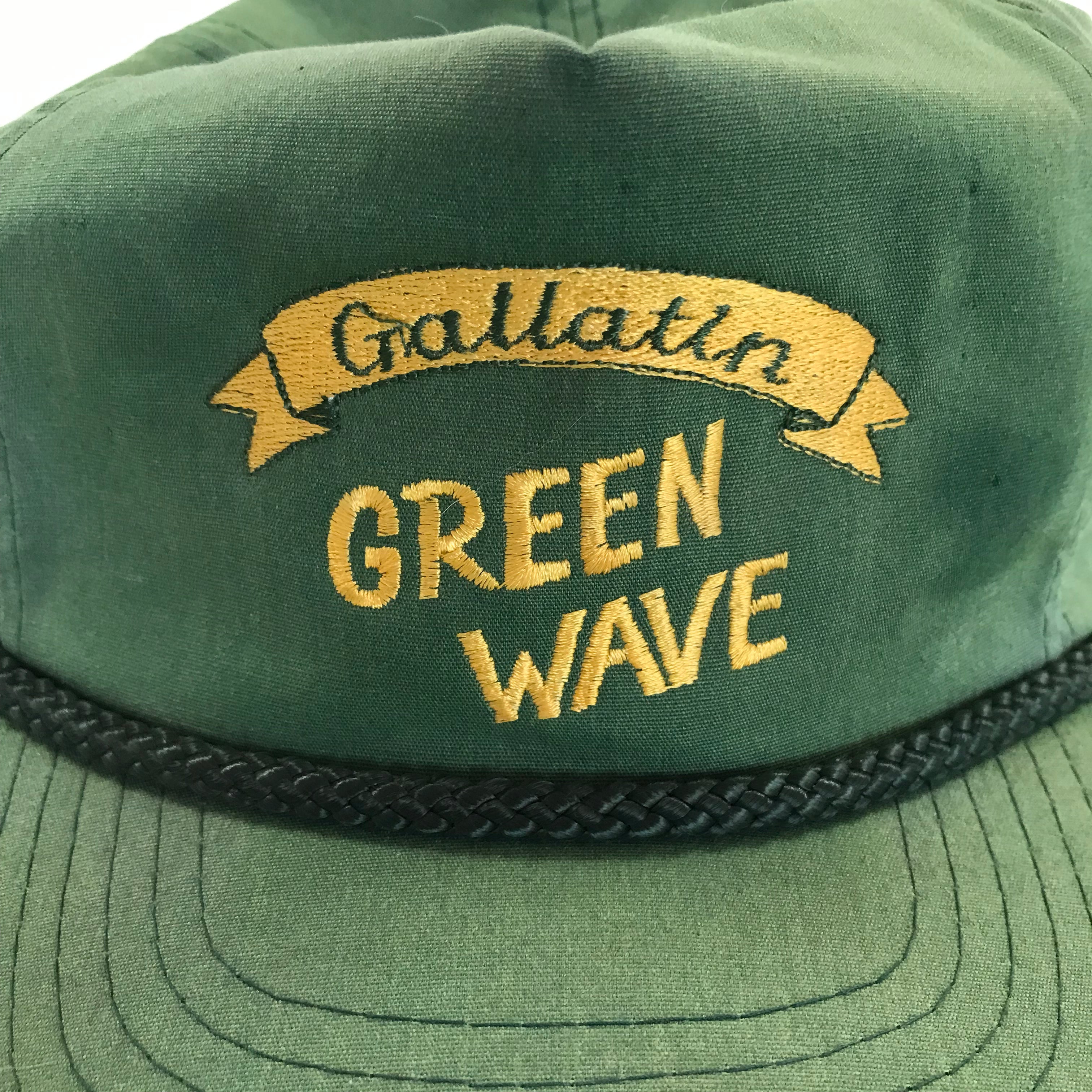 80s/90s Sunfaded Gallatin Green Wave Slider Back