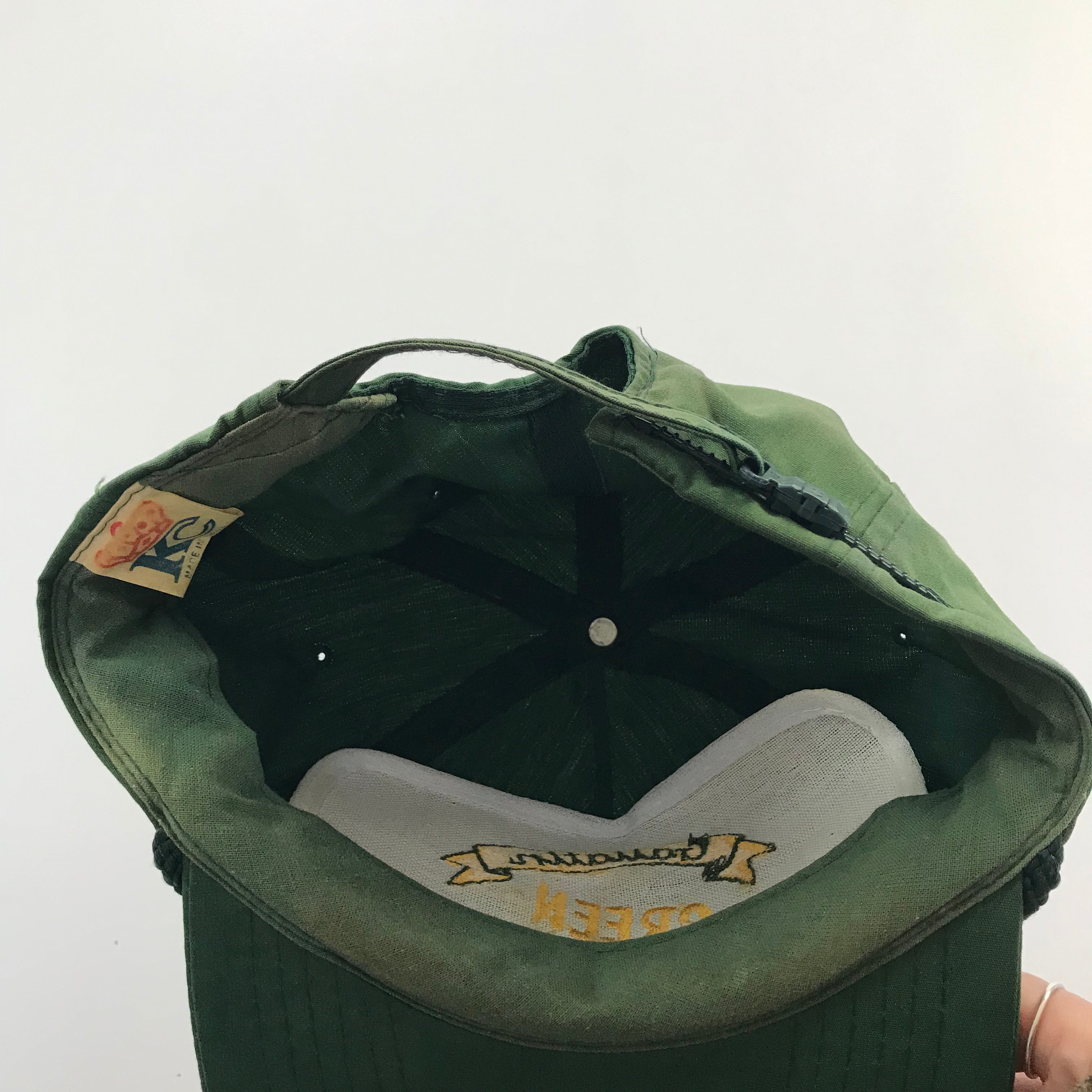 80s/90s Sunfaded Gallatin Green Wave Slider Back