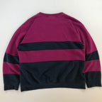 80s/90s Dockers Color Block Navy/Fuchsia Crewneck - L