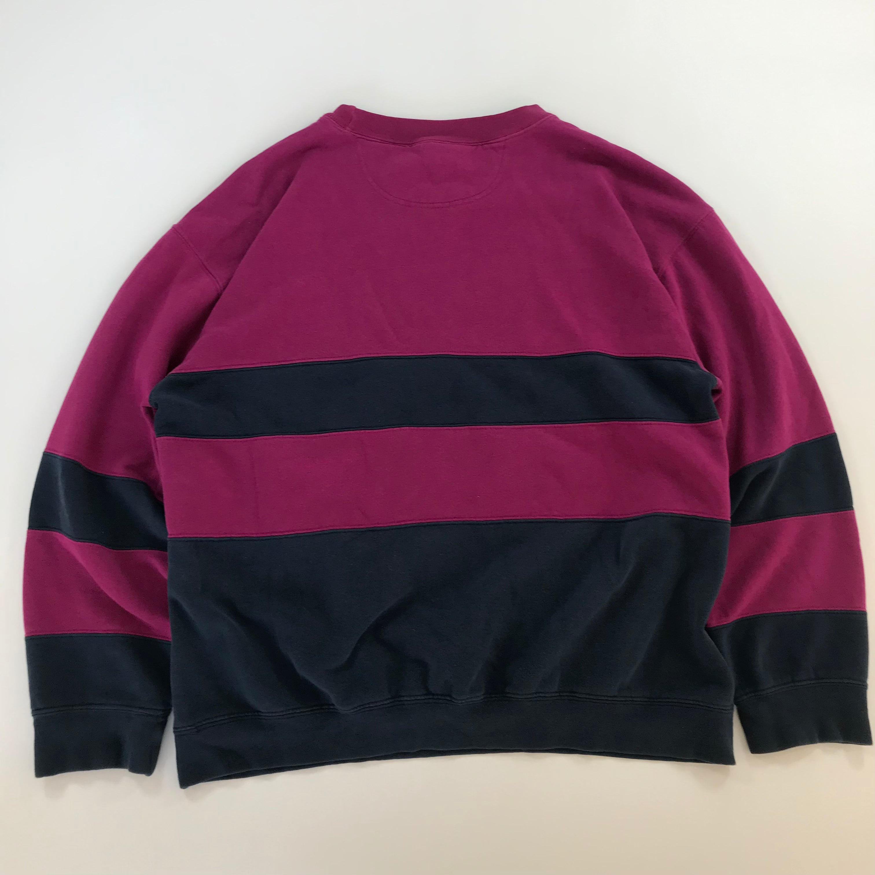 80s/90s Dockers Color Block Navy/Fuchsia Crewneck - L