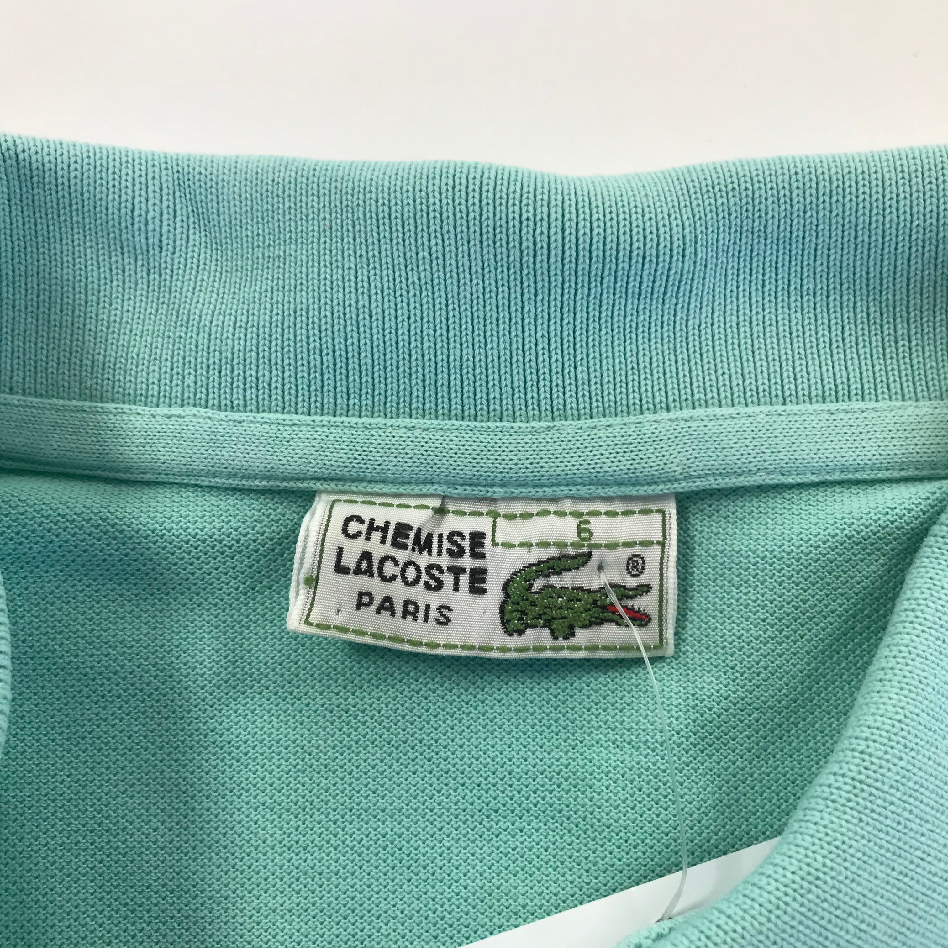 70s/80s Chemise Lacoste Pastel Stripe Collar Polo - XL (Lacoste 6)