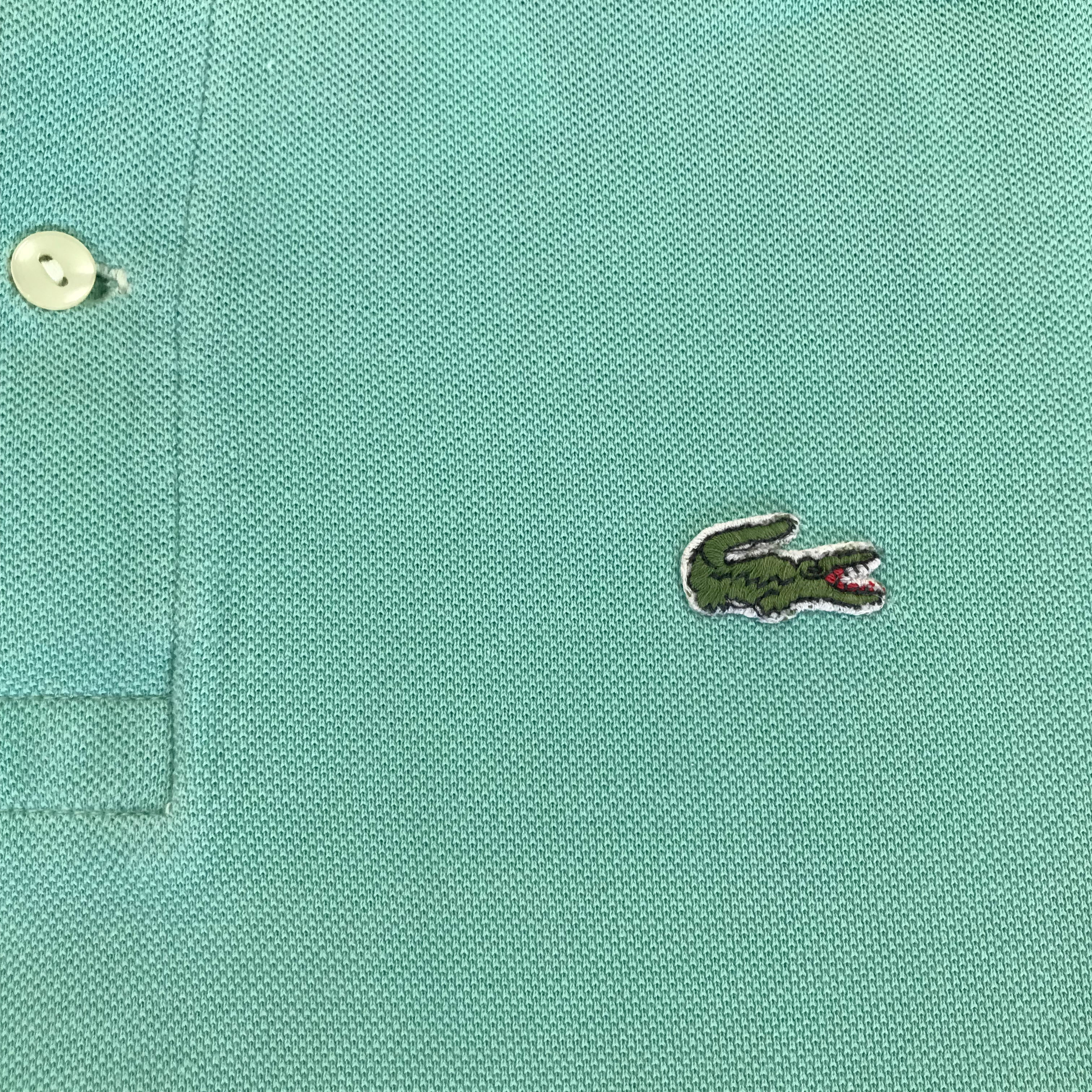 70s/80s Chemise Lacoste Pastel Stripe Collar Polo - XL (Lacoste 6)