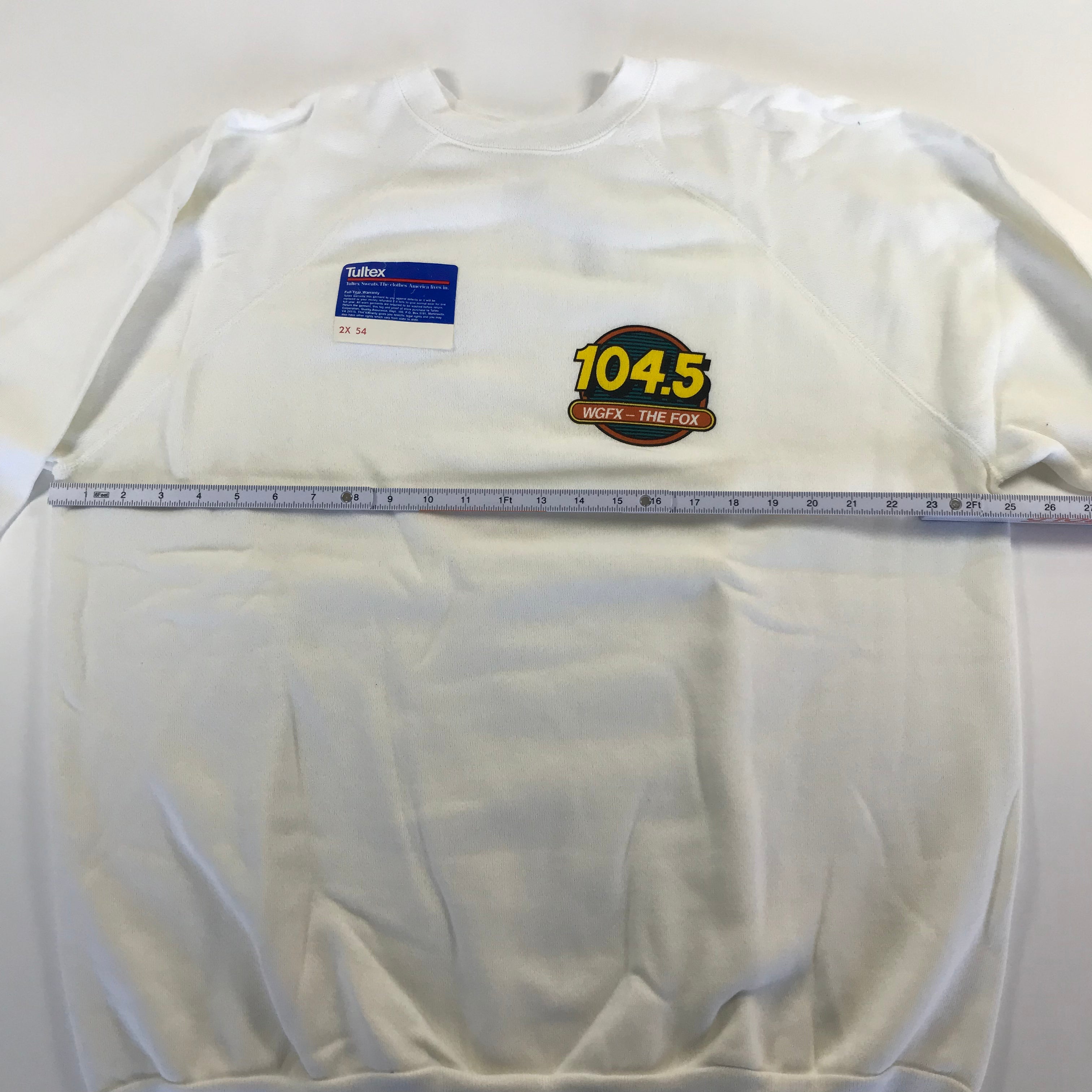 DEADSTOCK 90s Nashville Radio Tultex Raglan Crewneck - 2XL miUSA