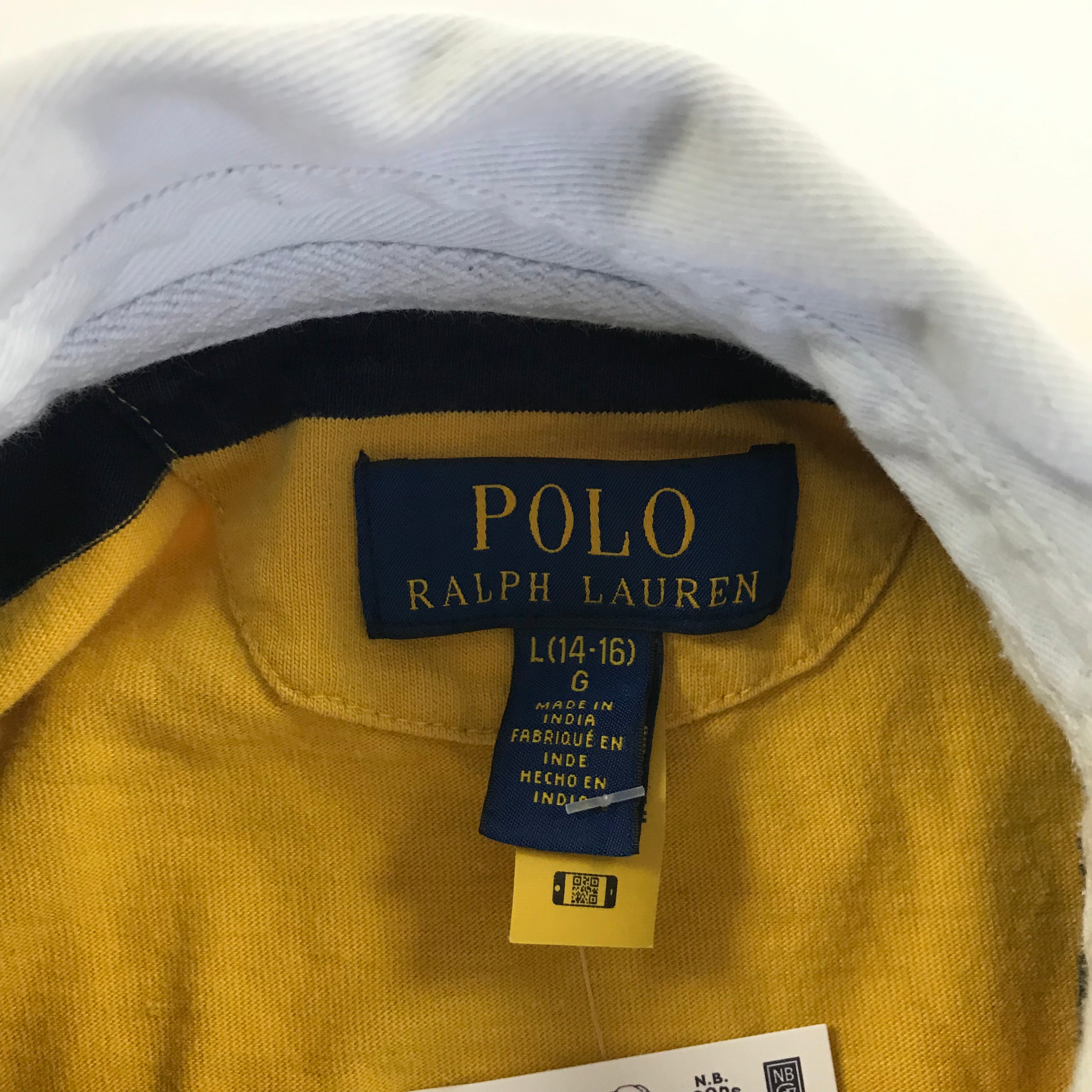 KIDS Ralph Lauren Navy Gold Rugby Polo - L 14/16