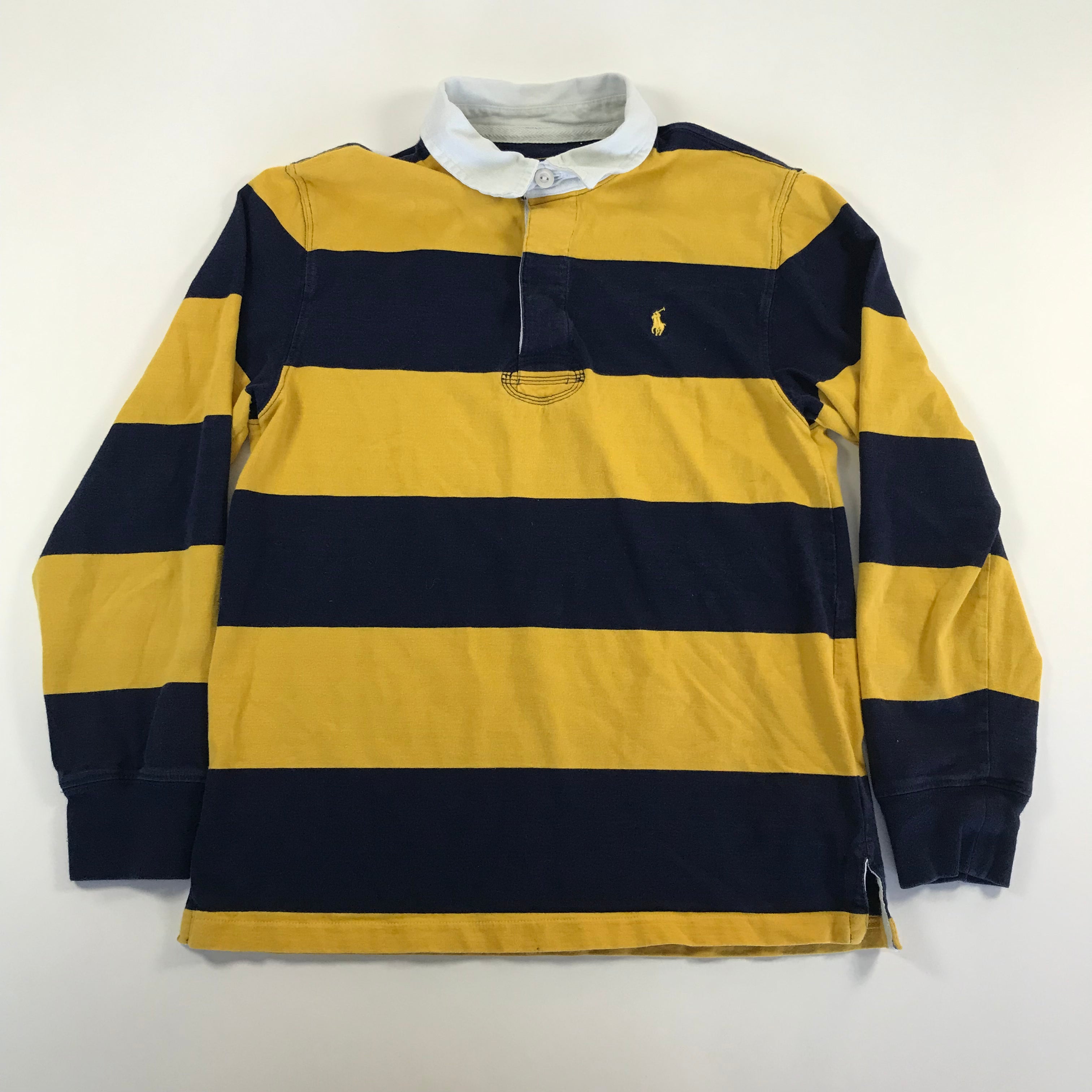 KIDS Ralph Lauren Navy Gold Rugby Polo - L 14/16