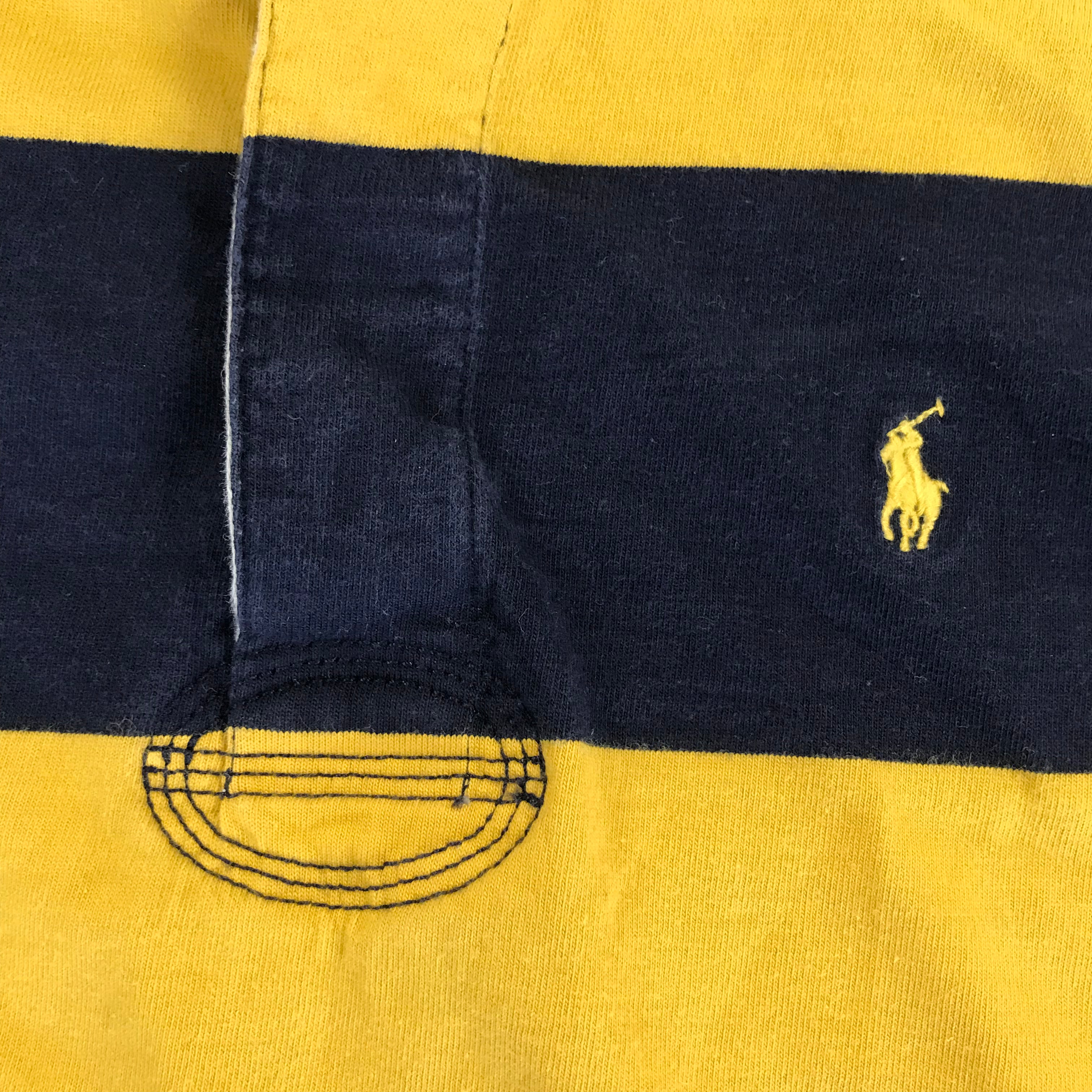 KIDS Ralph Lauren Navy Gold Rugby Polo - L 14/16