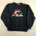 90s Fila x Grant Hill Navy Crewneck -  XL