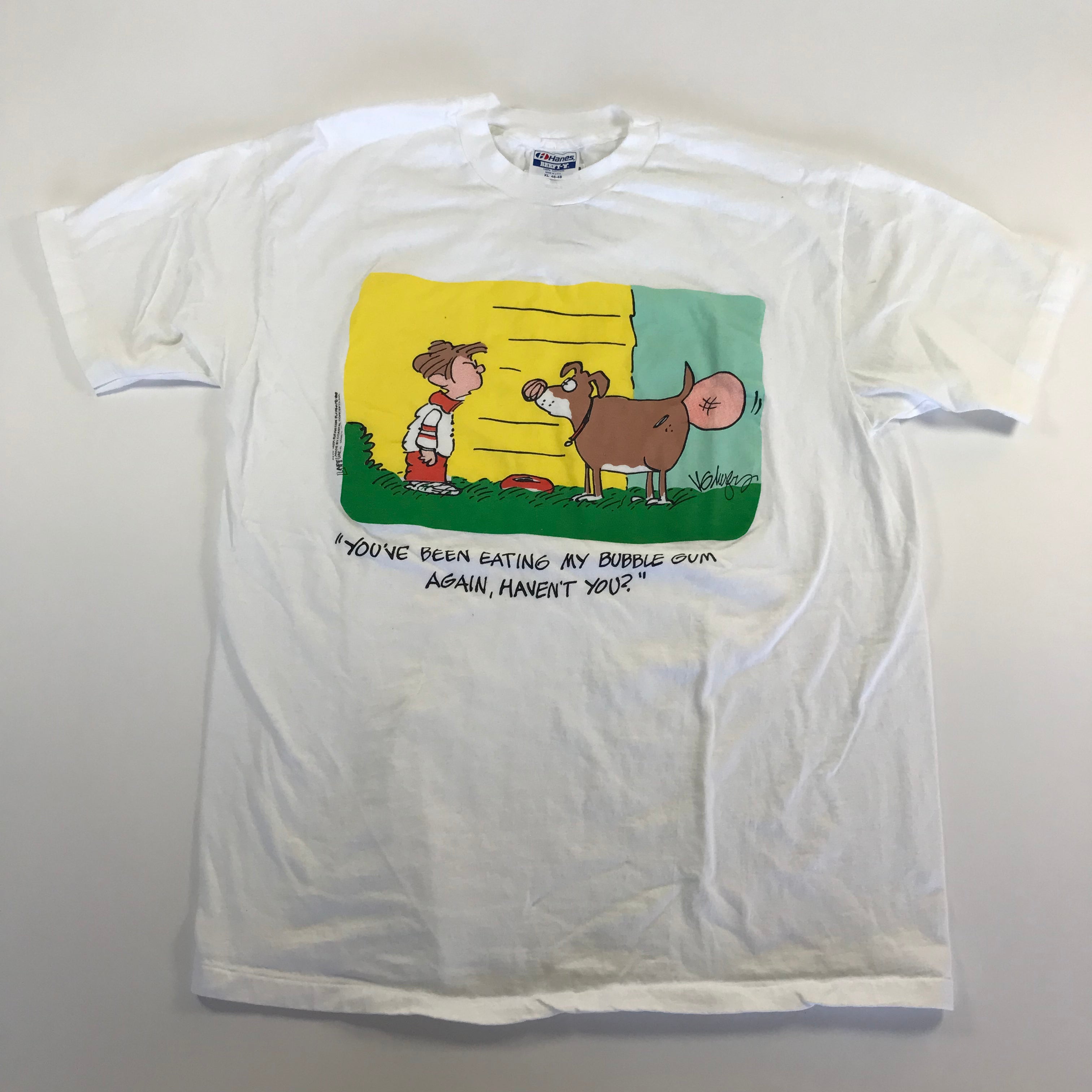80s/90s Dog Comic Strip Single Stitch Tee - XL miUSA