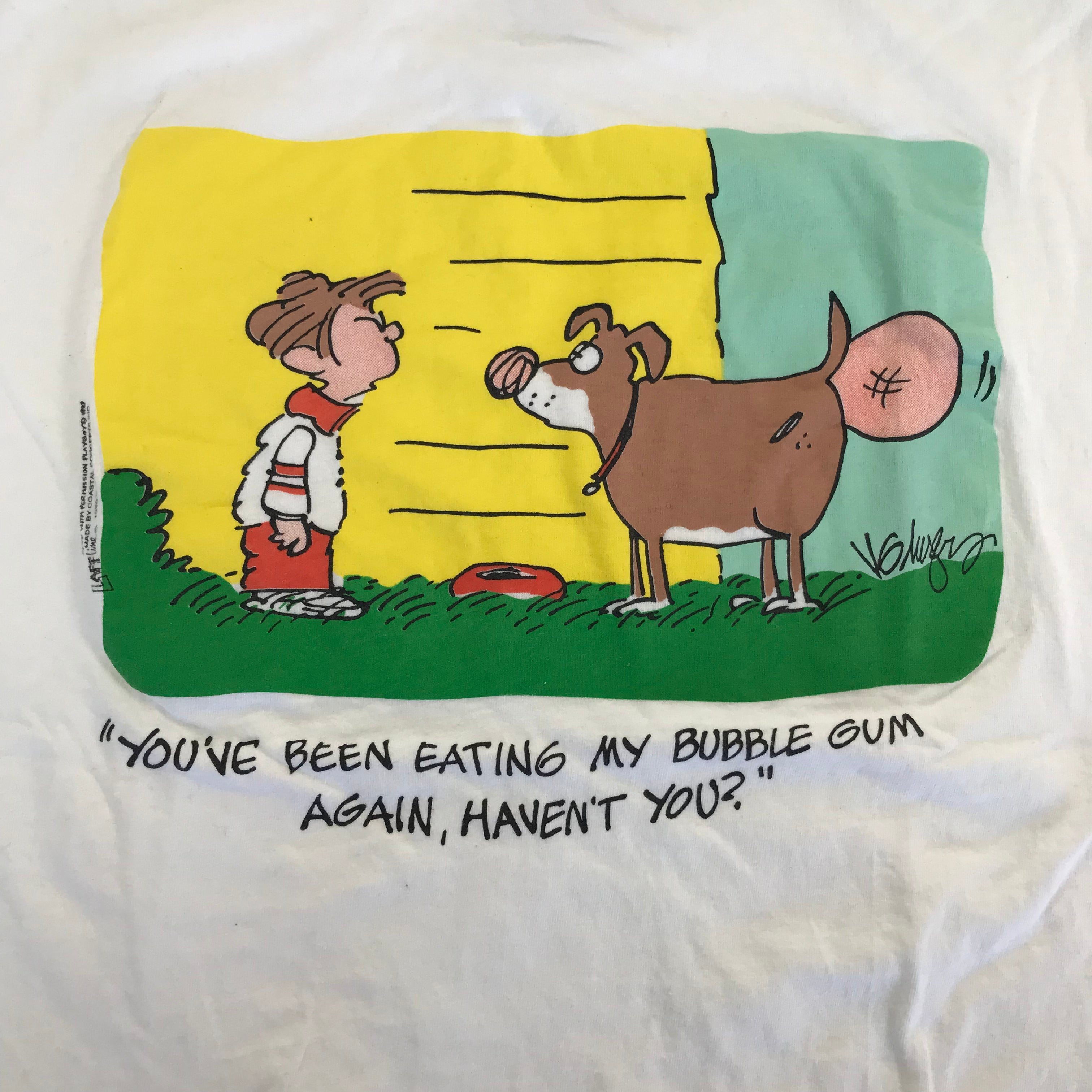 80s/90s Dog Comic Strip Single Stitch Tee - XL miUSA