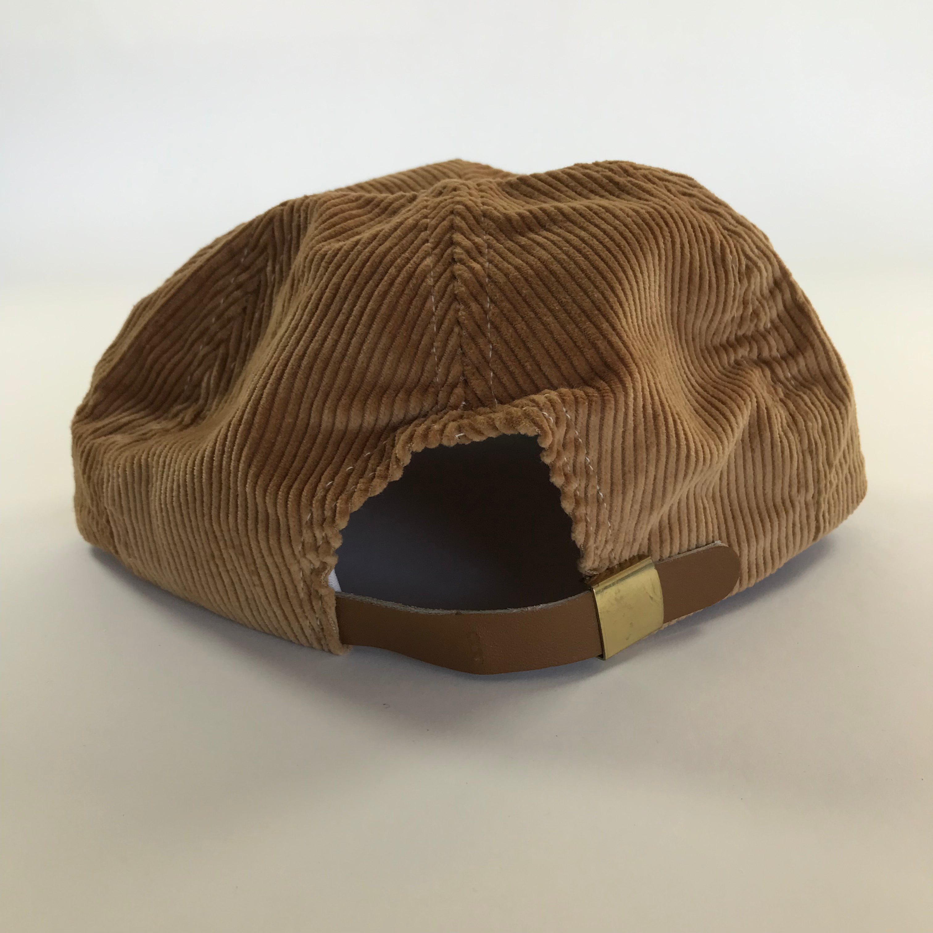 DEADSTOCK 90s Ducks Unlimited Corduroy Grandpa Hat w/ Leather Strapback