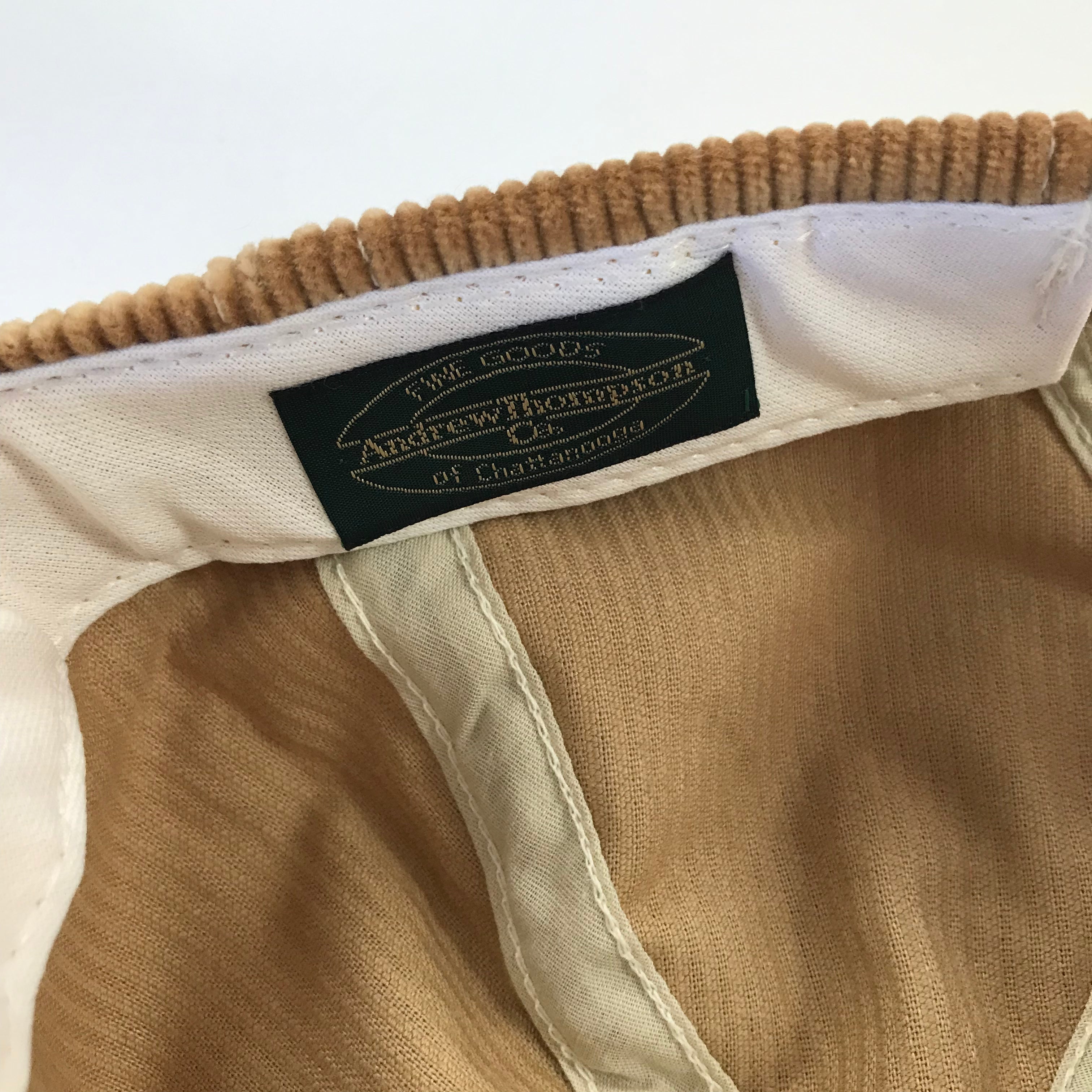 DEADSTOCK 90s Ducks Unlimited Corduroy Grandpa Hat w/ Leather Strapback