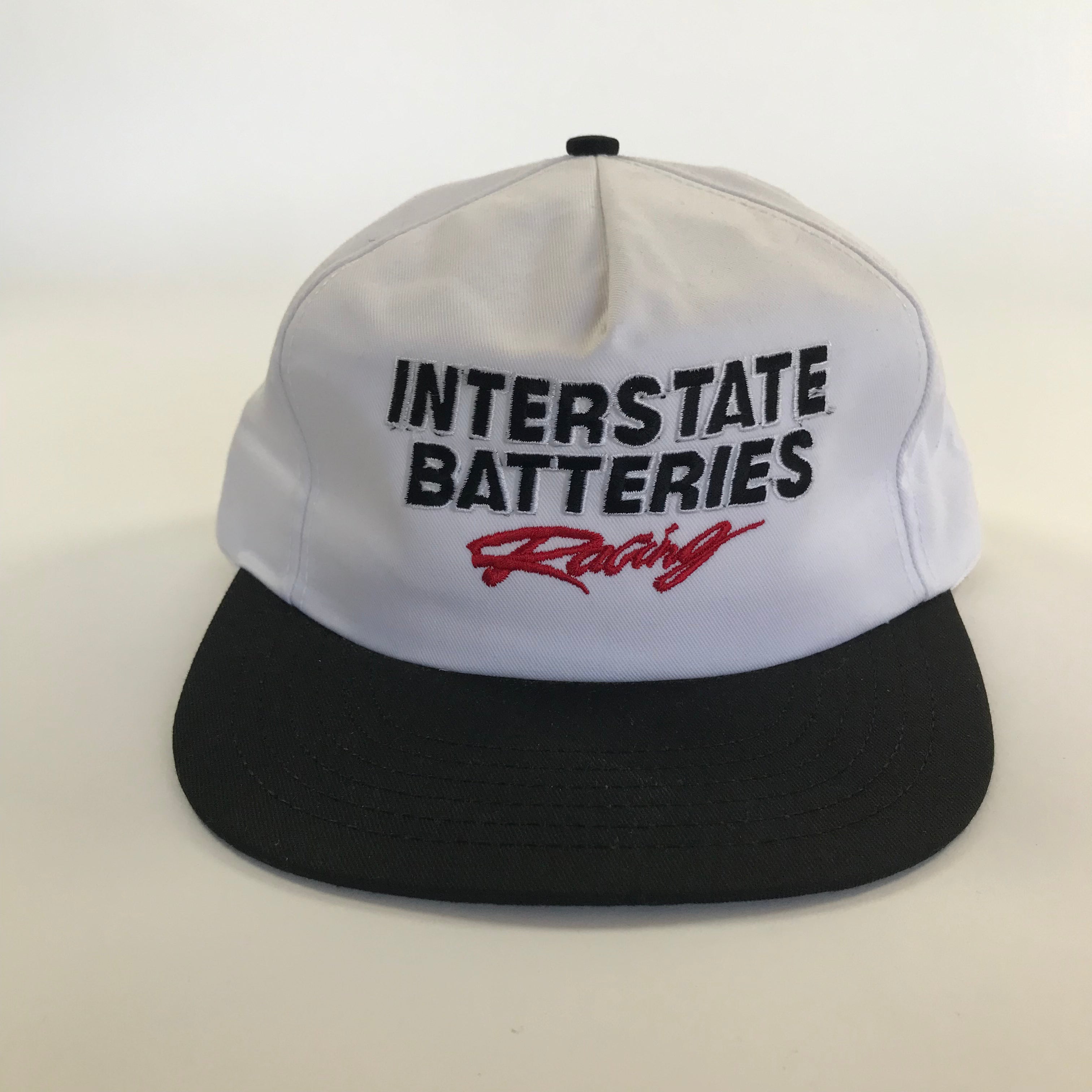 DEADSTOCK 90s Two-Tone Interstate Batteries Racing Snapback miUSA