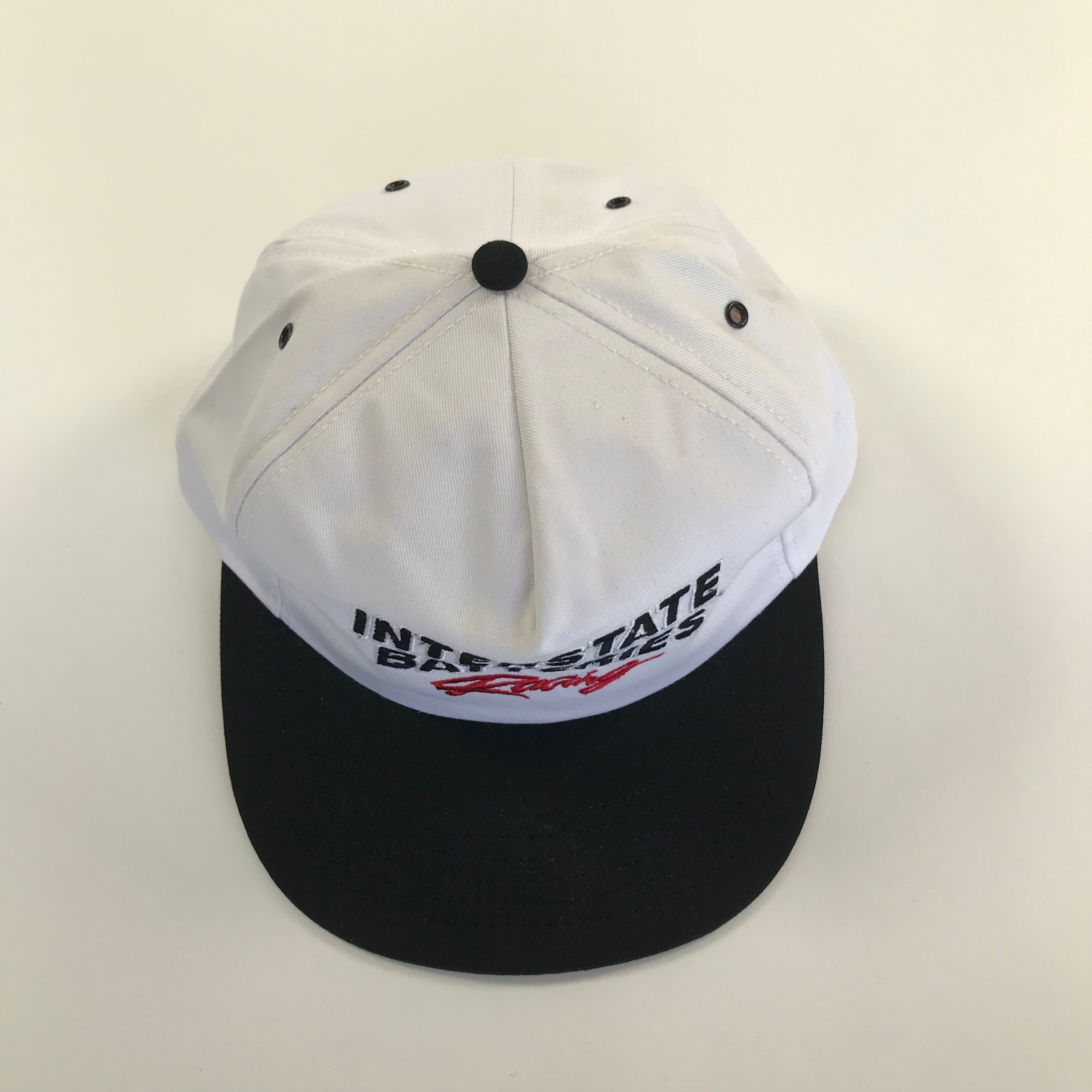 DEADSTOCK 90s Two-Tone Interstate Batteries Racing Snapback miUSA