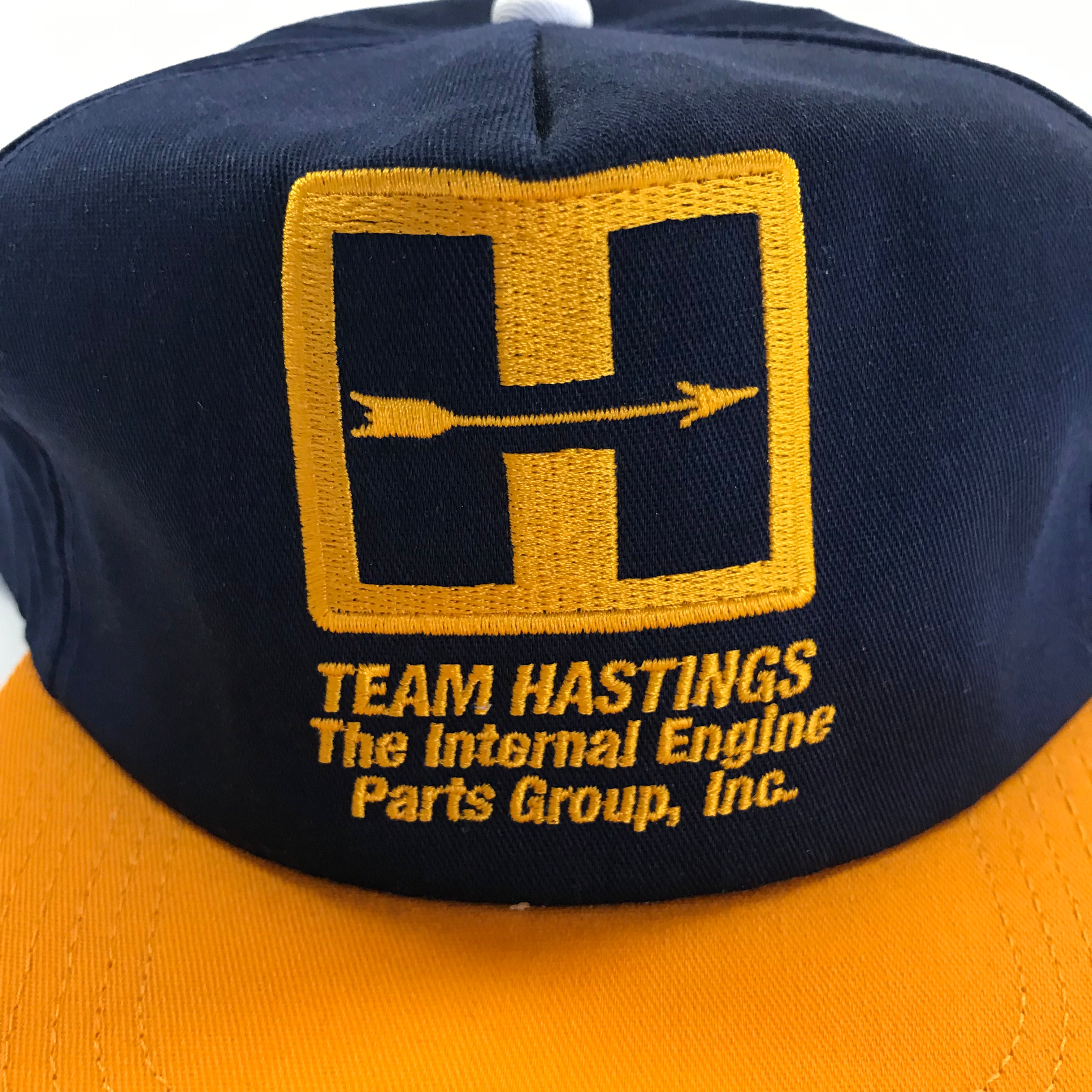 DEADSTOCK 80s/90s Two-Tone Team Hastings K-Products Snapback miUSA (1)