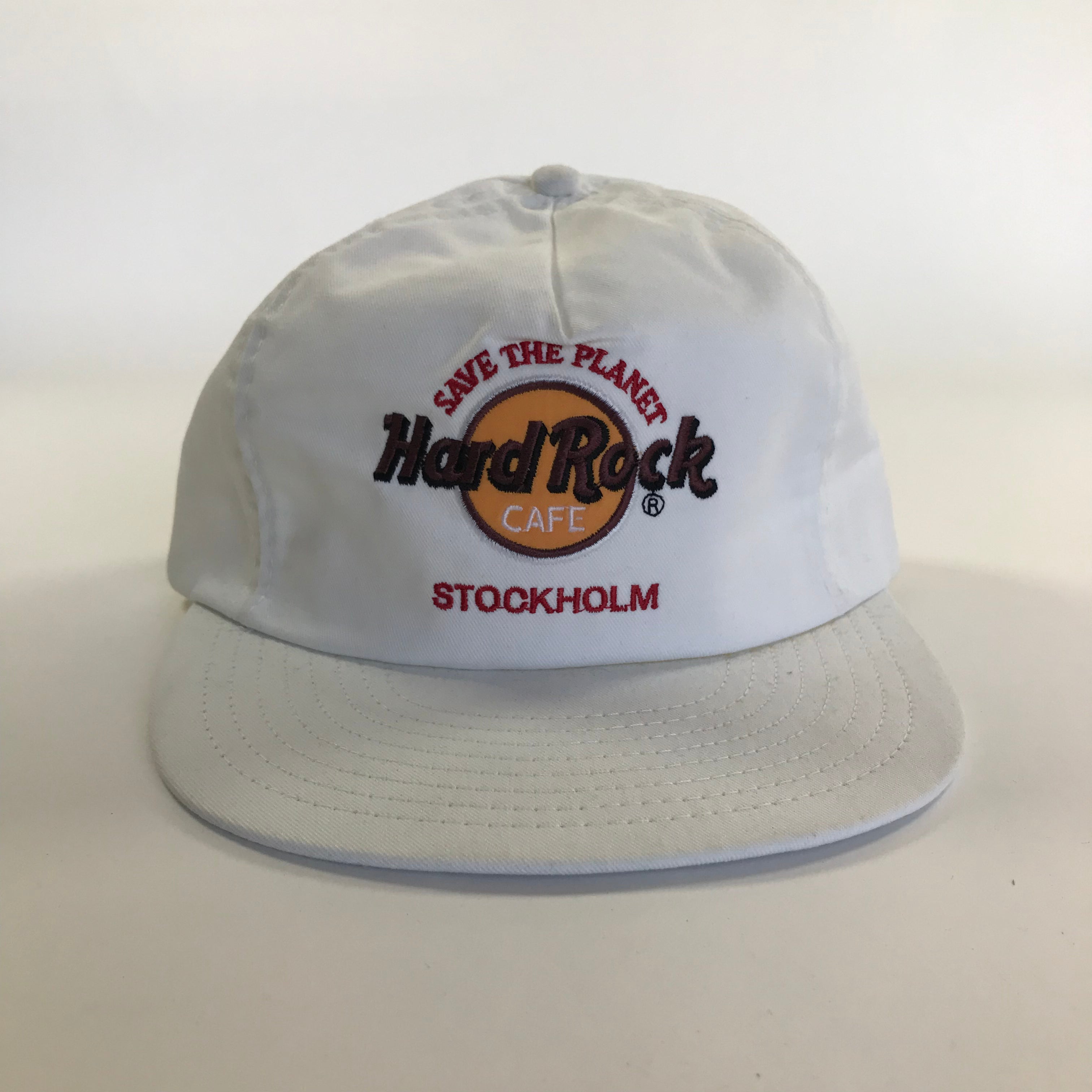 DEADSTOCK 90s Hard Rock Stockholm Leather Strapback miUSA