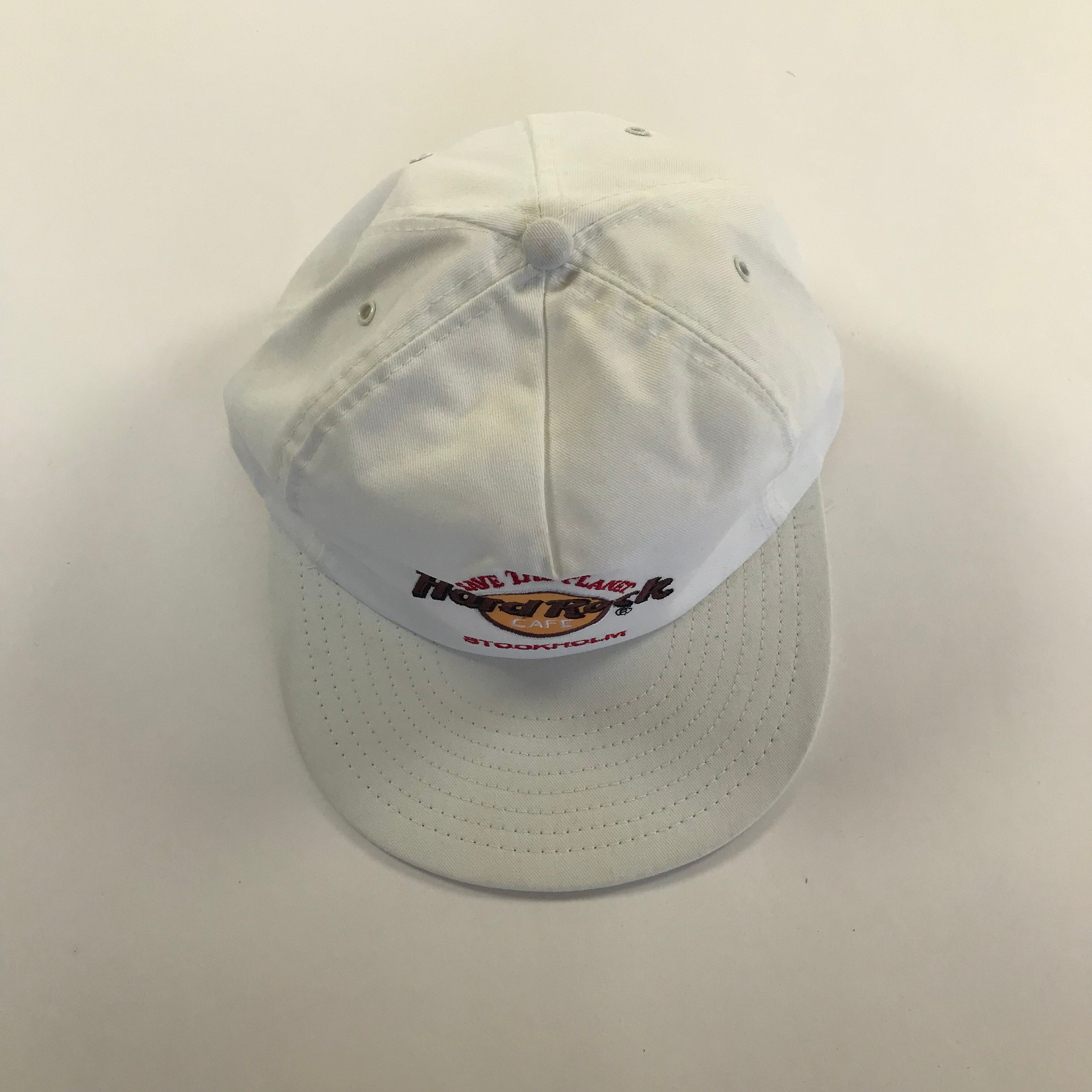 DEADSTOCK 90s Hard Rock Stockholm Leather Strapback miUSA