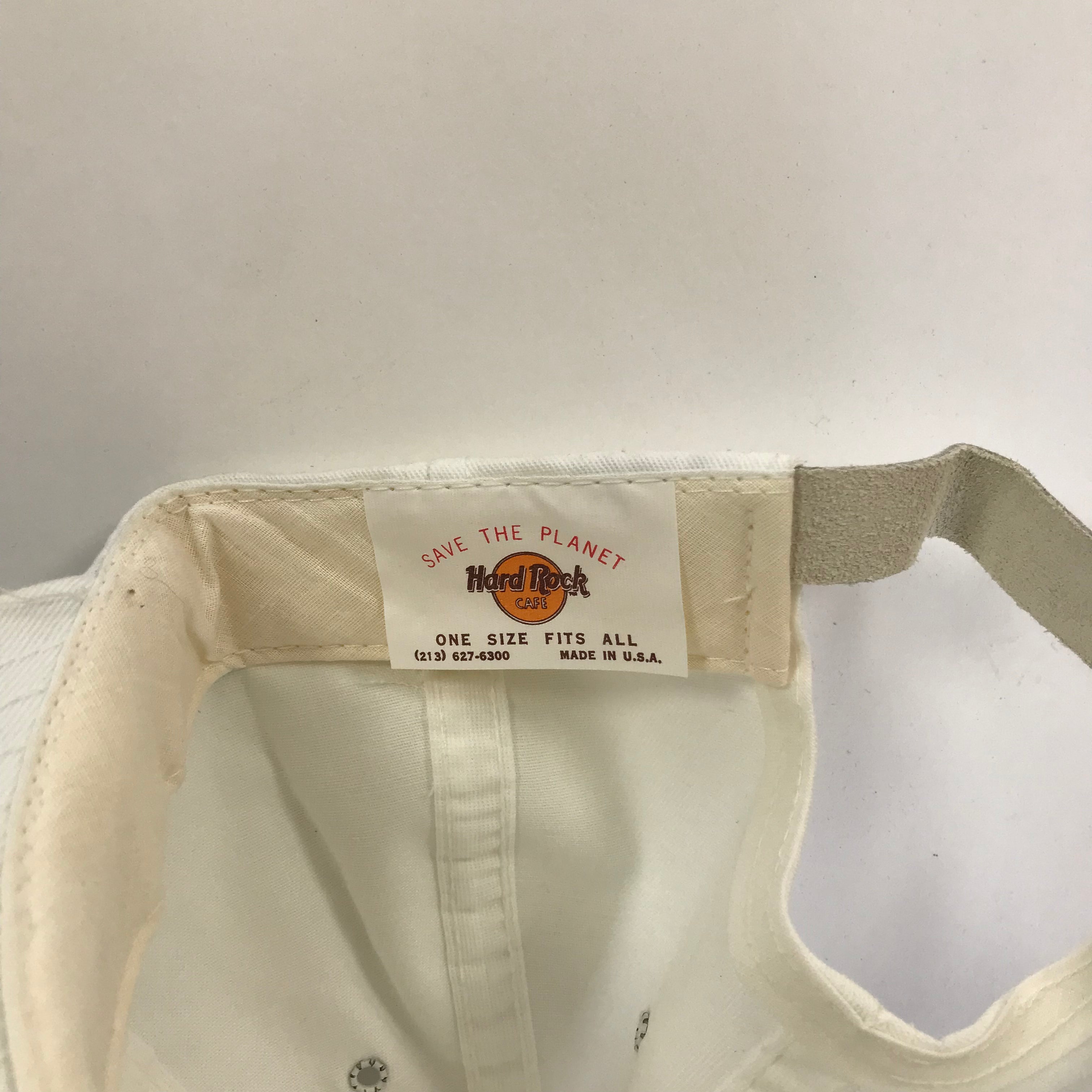 DEADSTOCK 90s Hard Rock Stockholm Leather Strapback miUSA