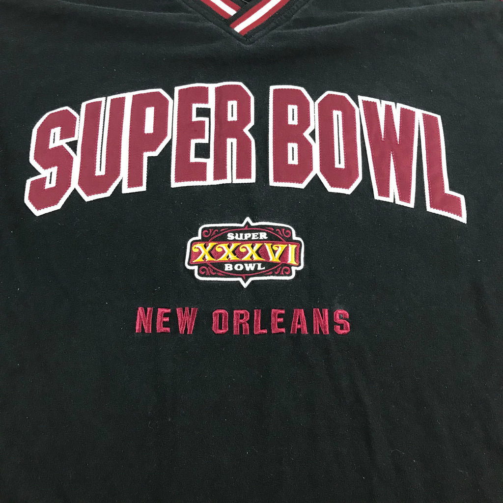 Y2K Super Bowl XXXVI V-Neck Lee Pullover - 2XL