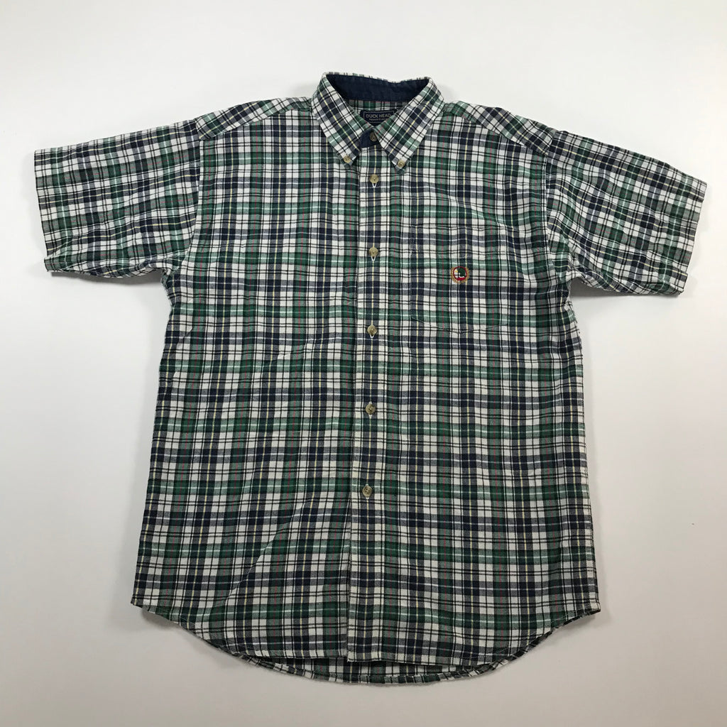 90s Duck Head S/S Plaid Button-Up - L
