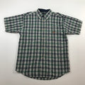 90s Duck Head S/S Plaid Button-Up - L