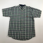 90s Duck Head S/S Plaid Button-Up - L