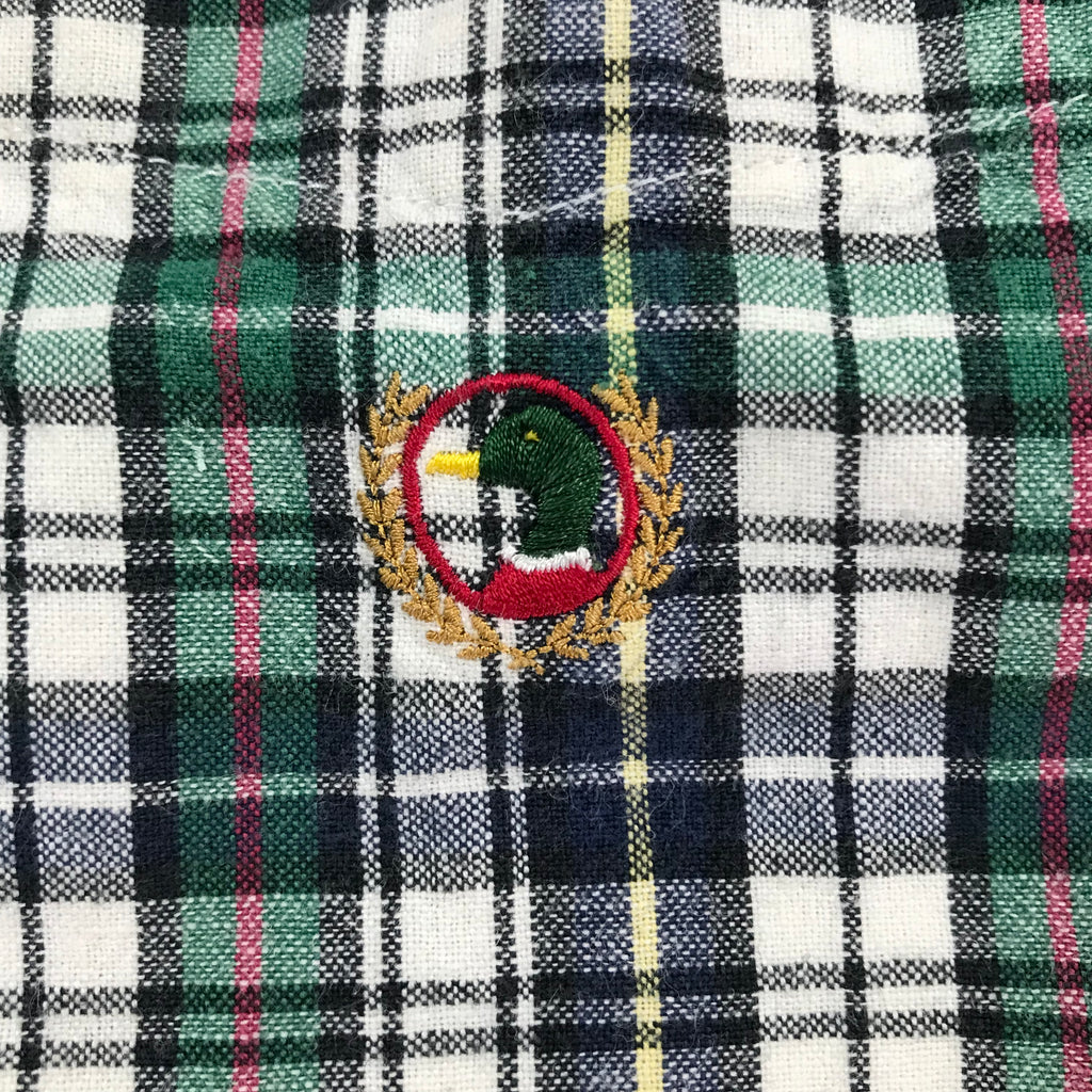 90s Duck Head S/S Plaid Button-Up - L