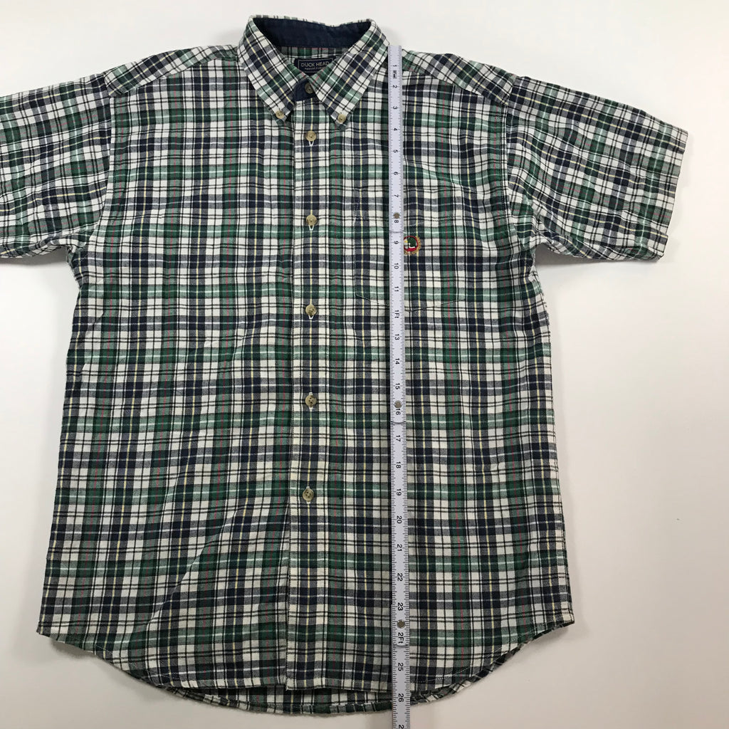 90s Duck Head S/S Plaid Button-Up - L