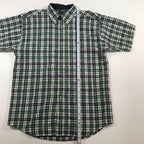 90s Duck Head S/S Plaid Button-Up - L