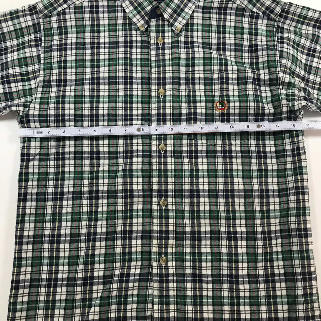 90s Duck Head S/S Plaid Button-Up - L