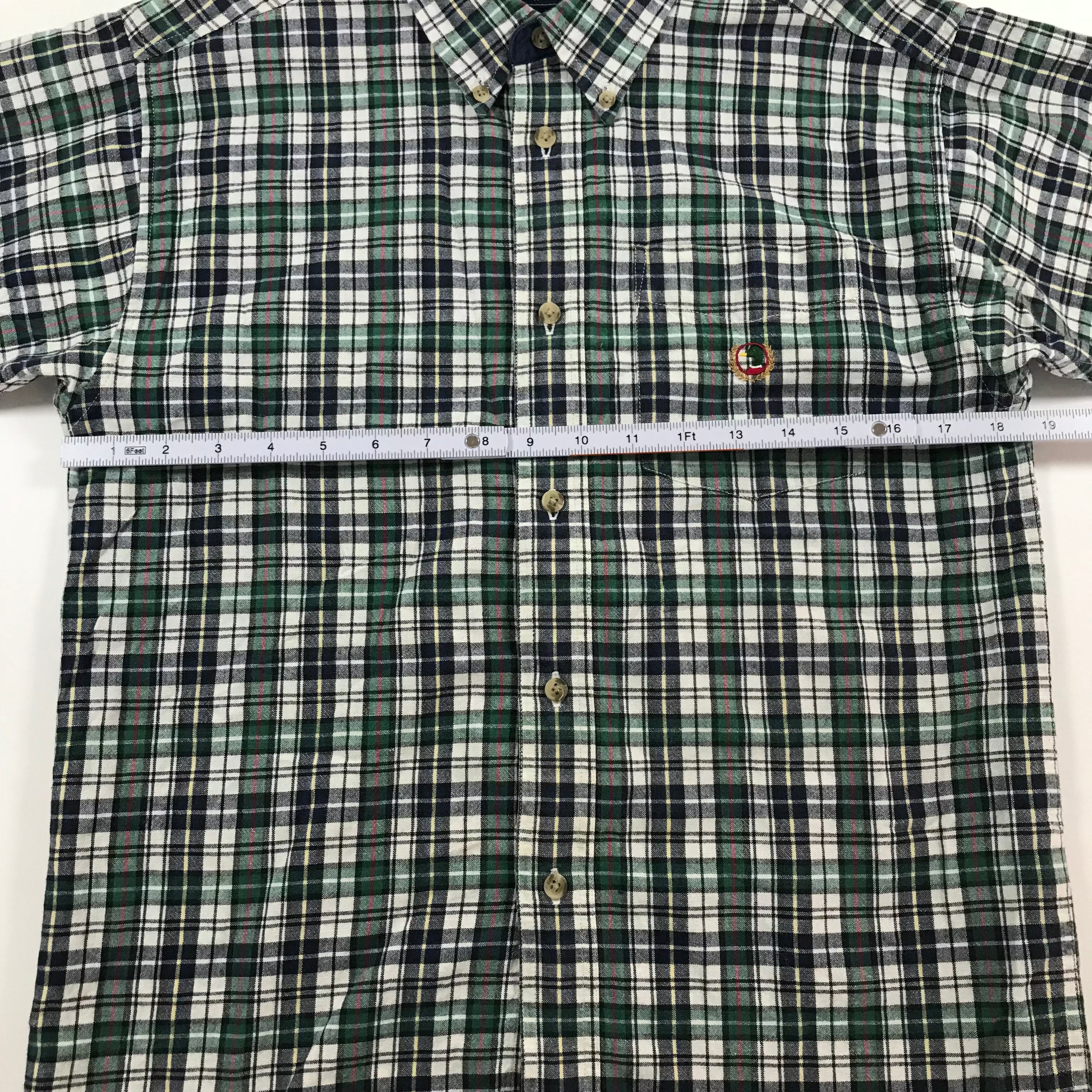 90s Duck Head S/S Plaid Button-Up - L