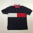 Y2K Tommy Hilfiger Color Block Logo Polo - XL