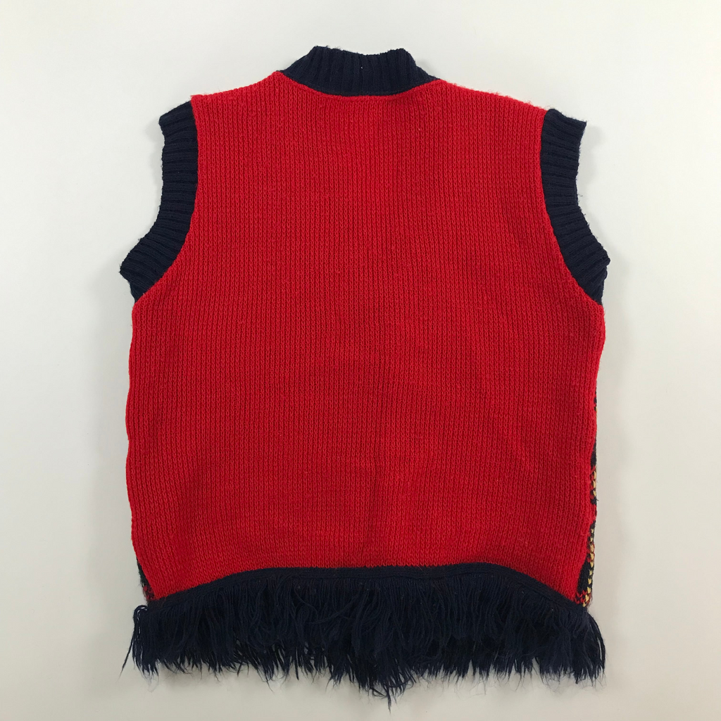 KIDS 90s "A is for Apple" Rare Winnie the Pooh Fringe Cardigan - N/S