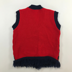 KIDS 90s "A is for Apple" Rare Winnie the Pooh Fringe Cardigan - N/S