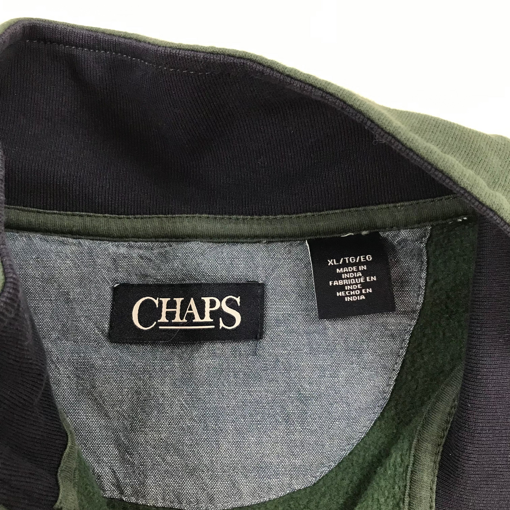 Chaps Color Block Quarter Zip Pullover - XL