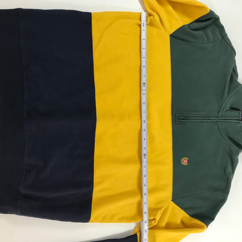 Chaps Color Block Quarter Zip Pullover - XL