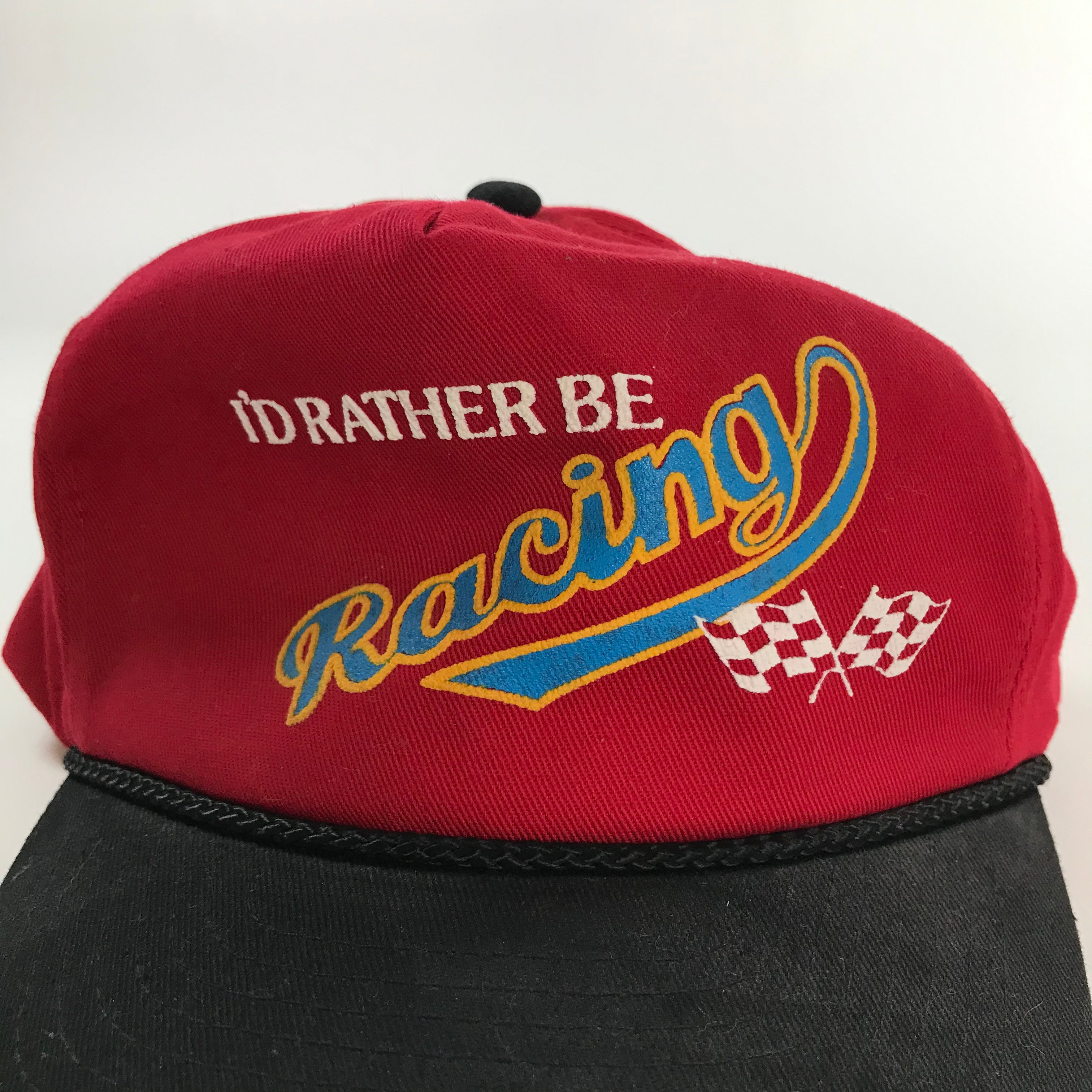 DEADSTOCK 80s/90s I'd Rather Be Racing Snapback
