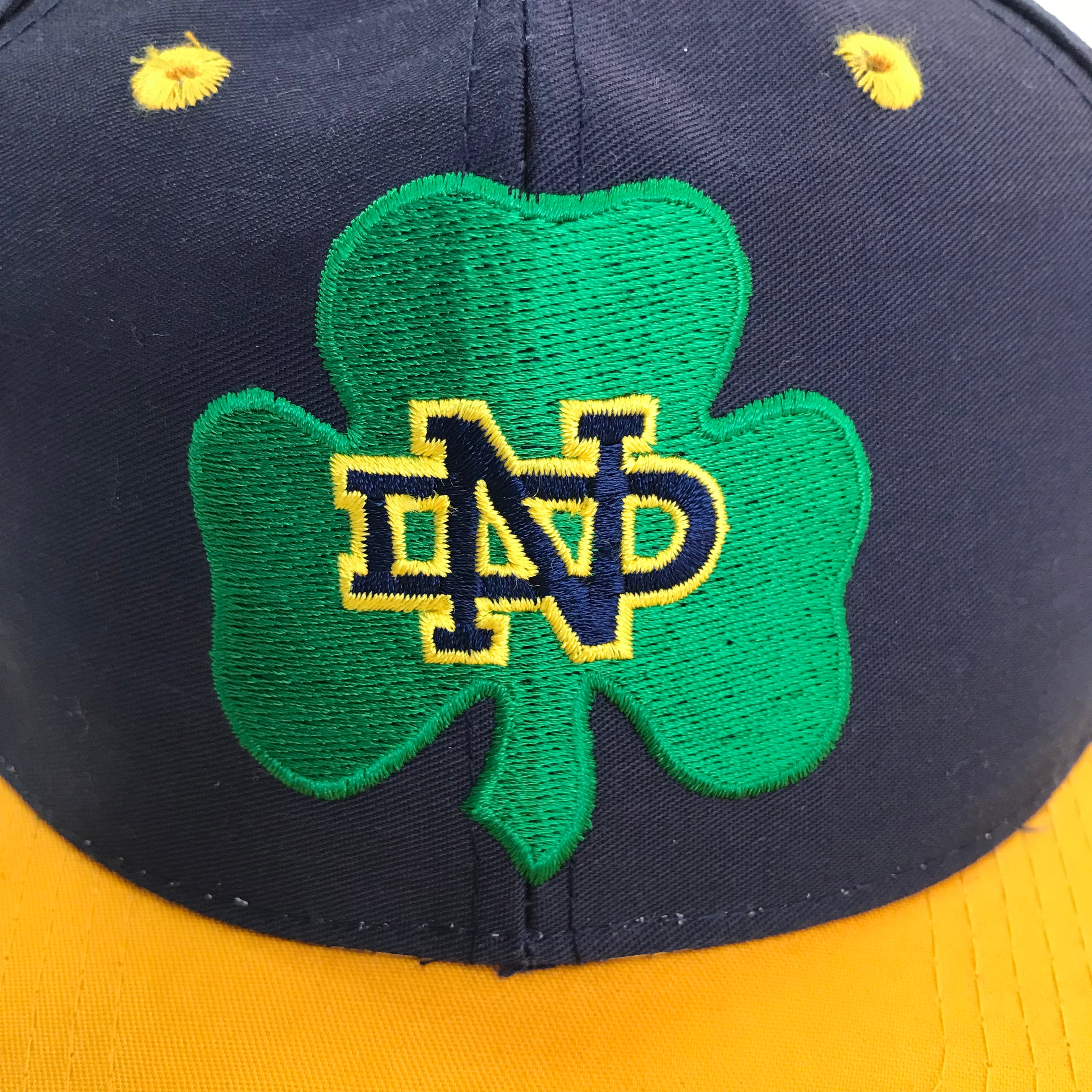 90s The Game Notre Dame Two-Tone Clover Fitted 7 1/4