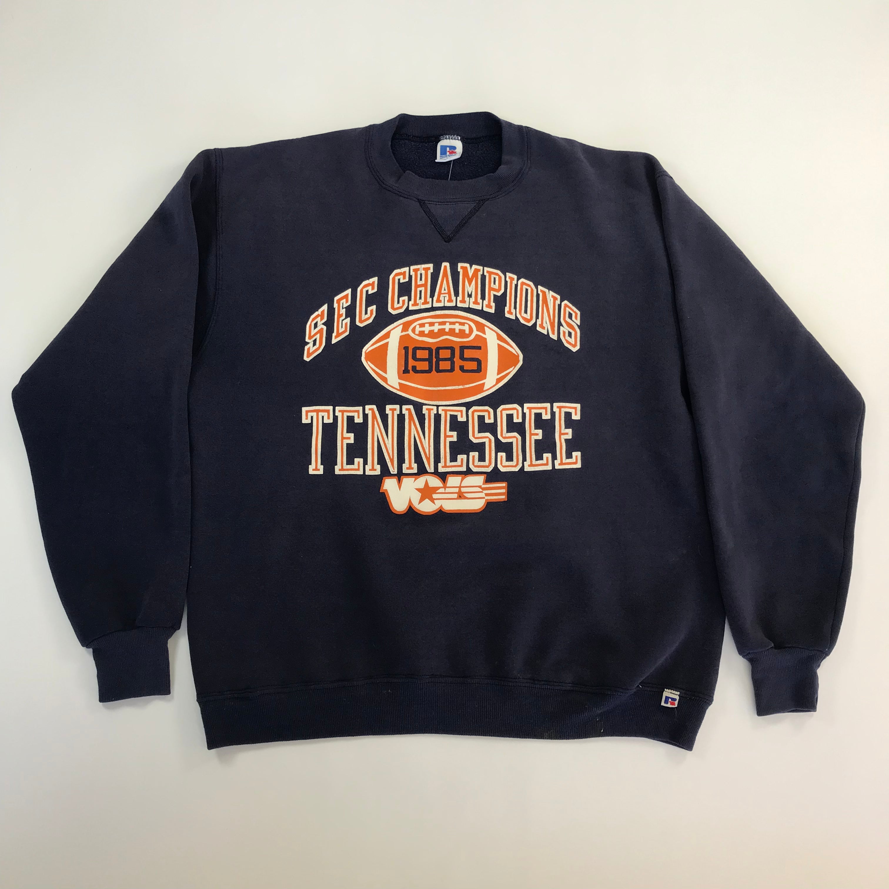 80s Russell Single V UT Vols Navy Crewneck - L miUSA