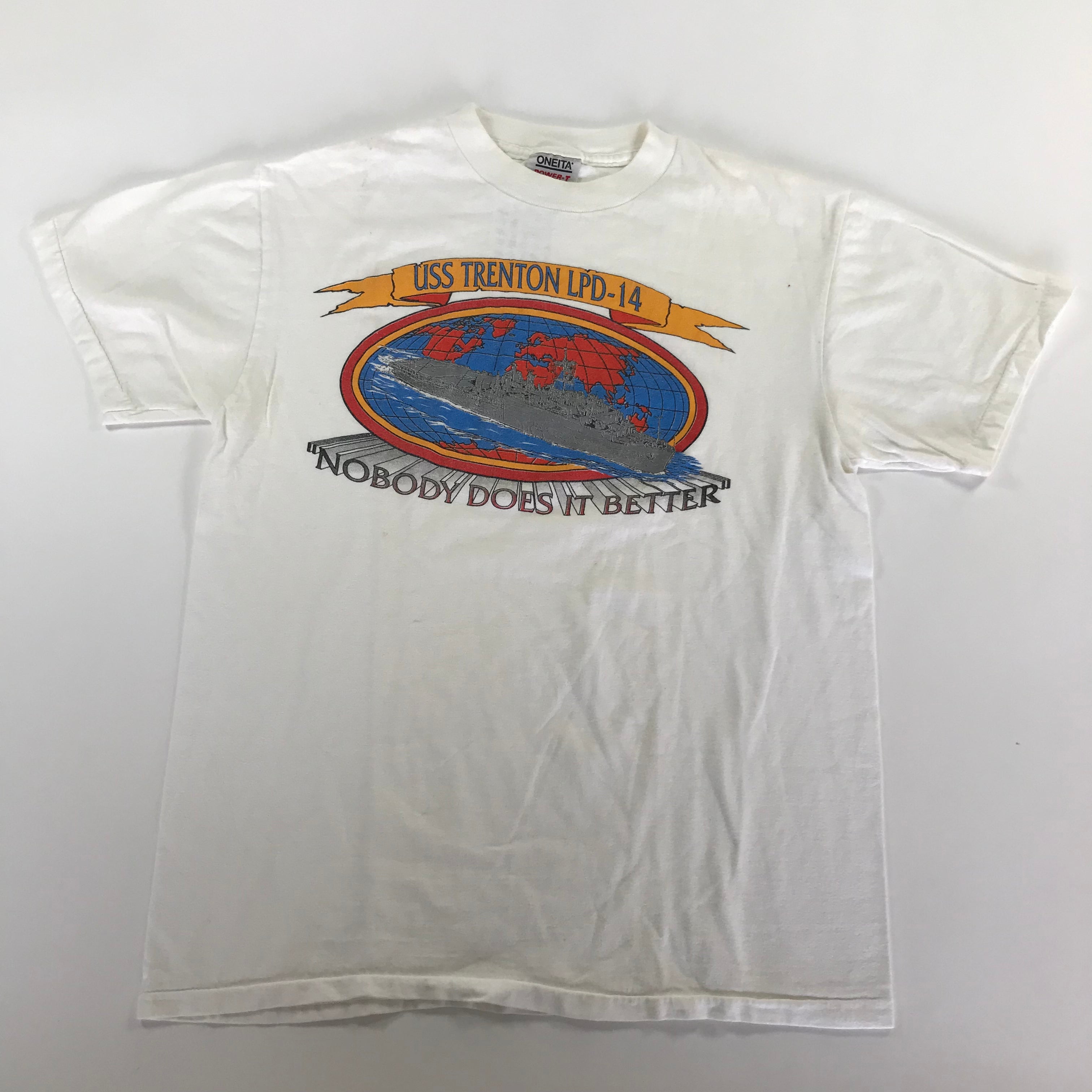 90s USS Trenton Oneida Single Stitch Tee - M