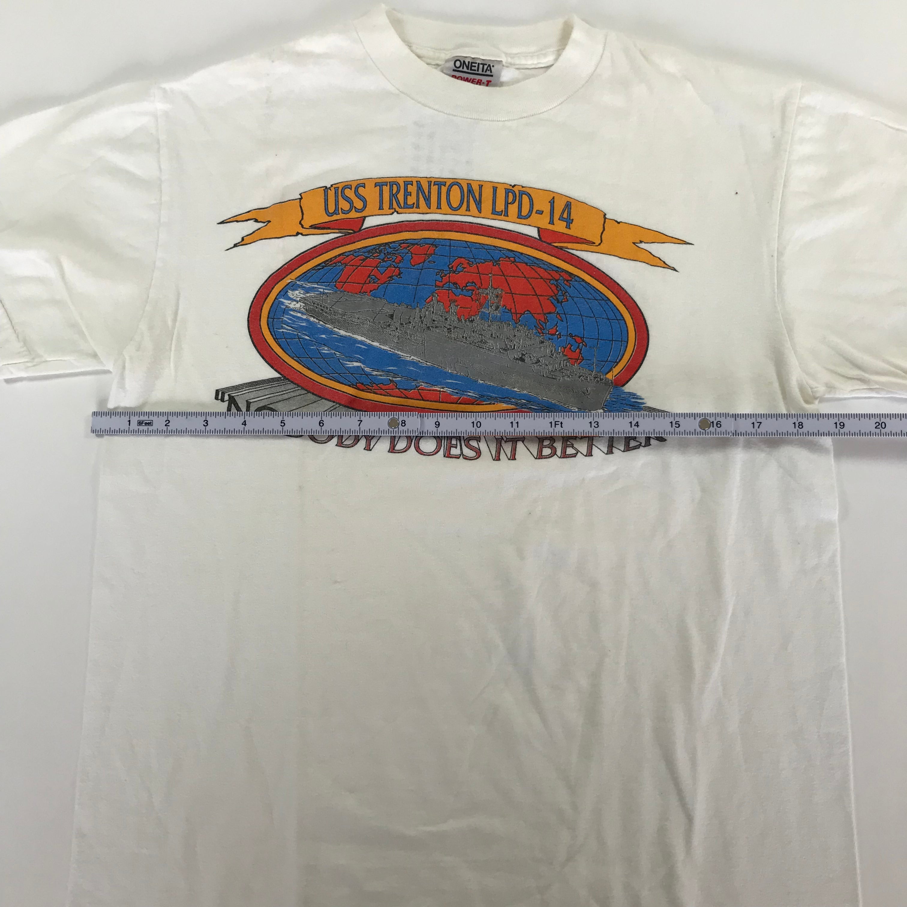 90s USS Trenton Oneida Single Stitch Tee - M