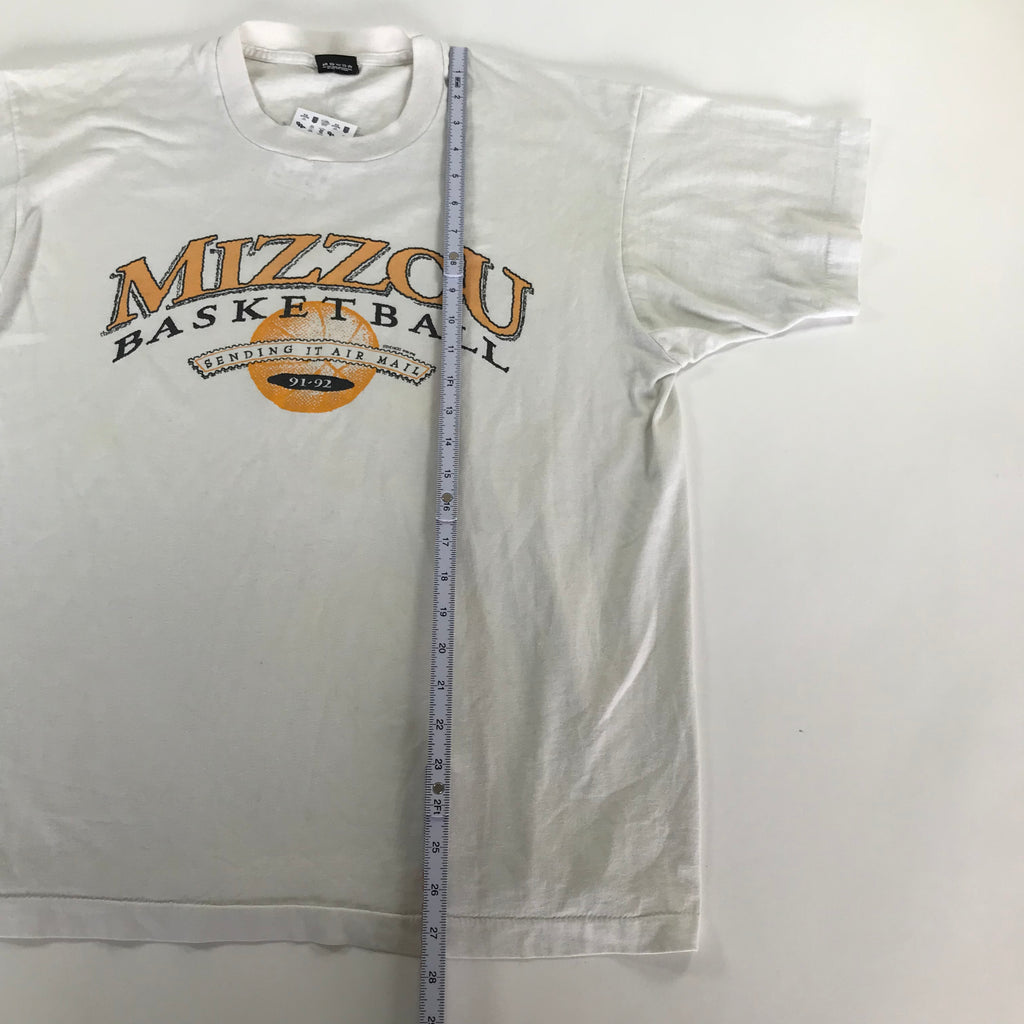 '91 Mizzou Basketball Single Stitch Screen Stars Tee - XL miUSA