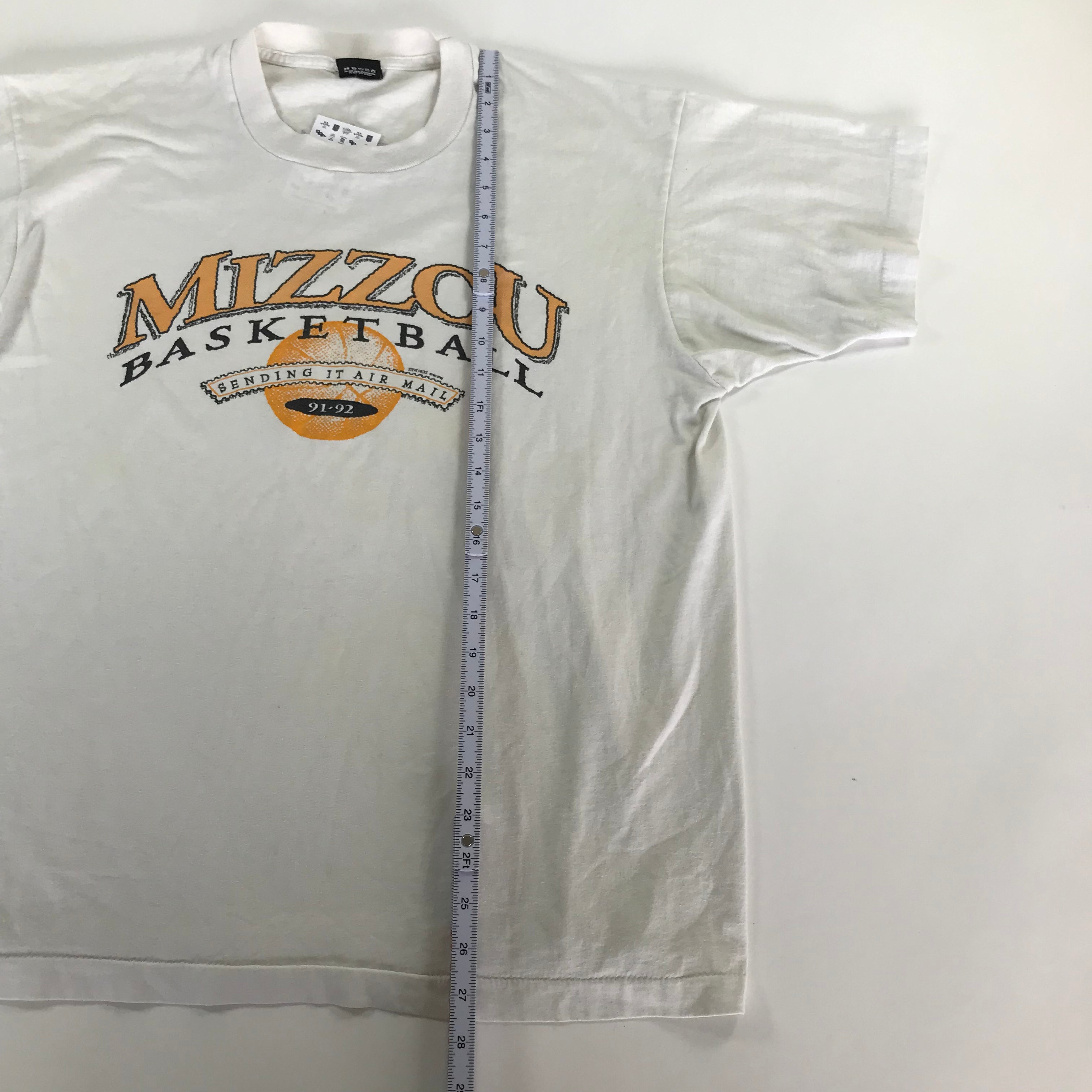 '91 Mizzou Basketball Single Stitch Screen Stars Tee - XL miUSA
