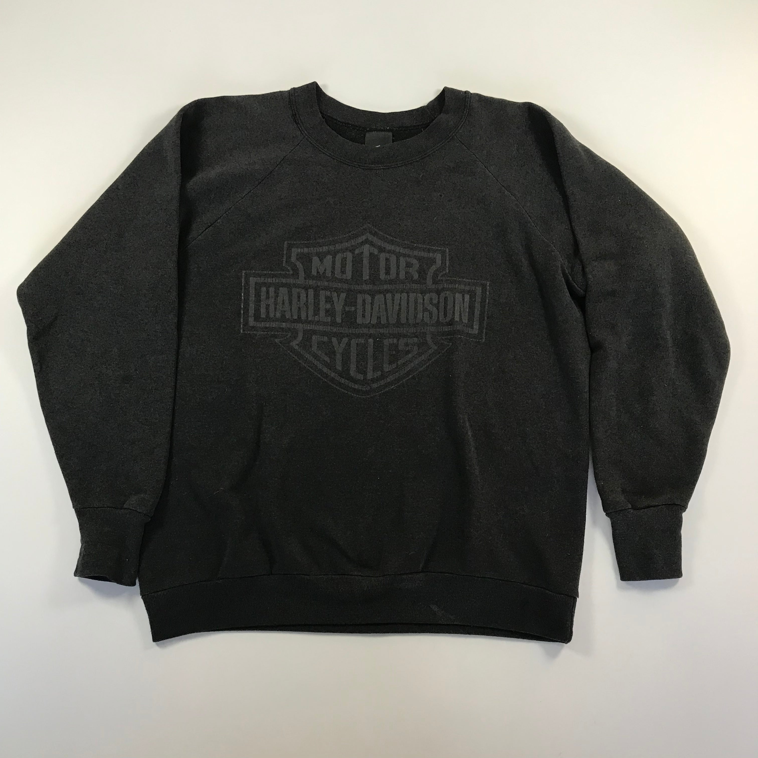 80s/90s Harley Davidson Black Tag Raglan Crewneck - L/XL miUSA