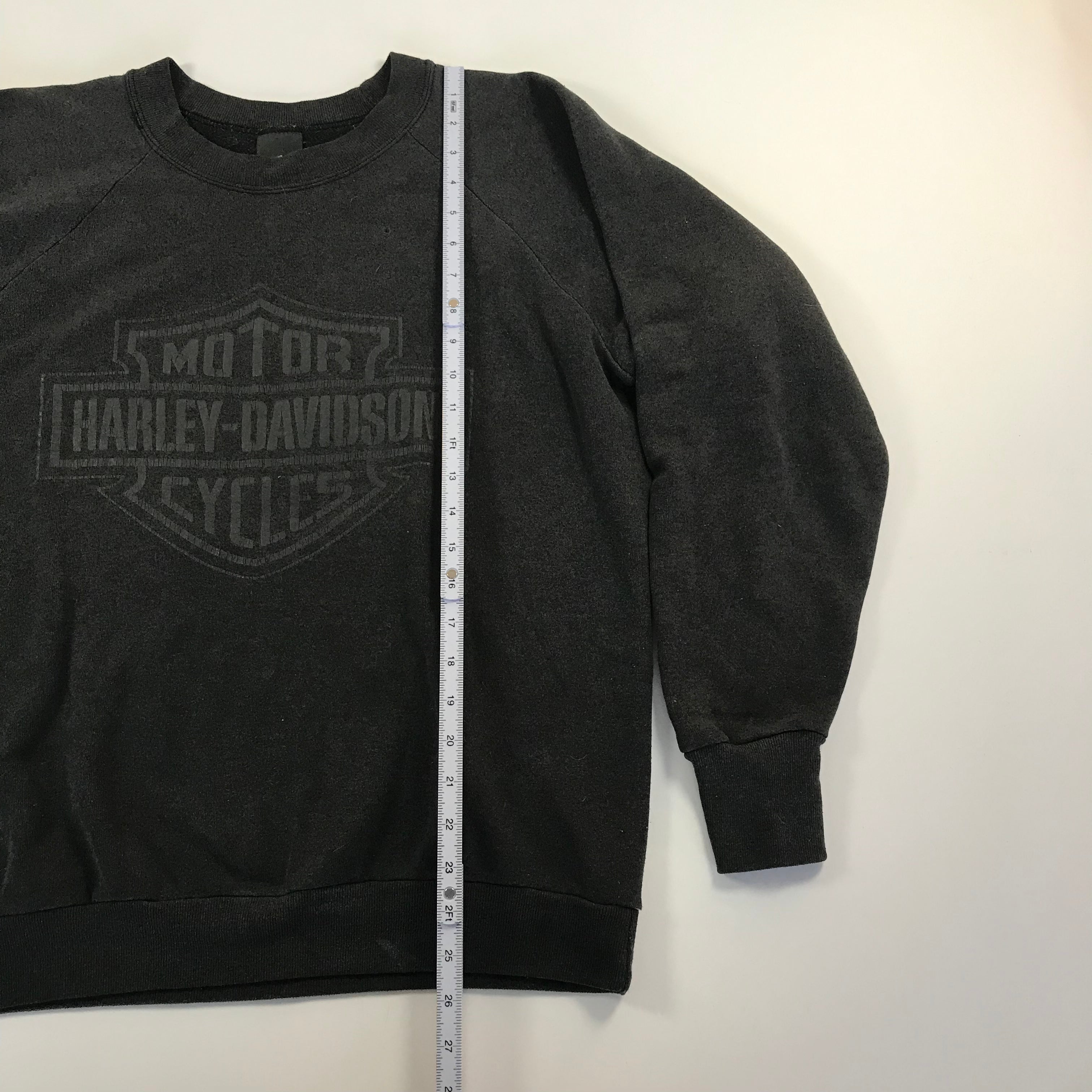 80s/90s Harley Davidson Black Tag Raglan Crewneck - L/XL miUSA