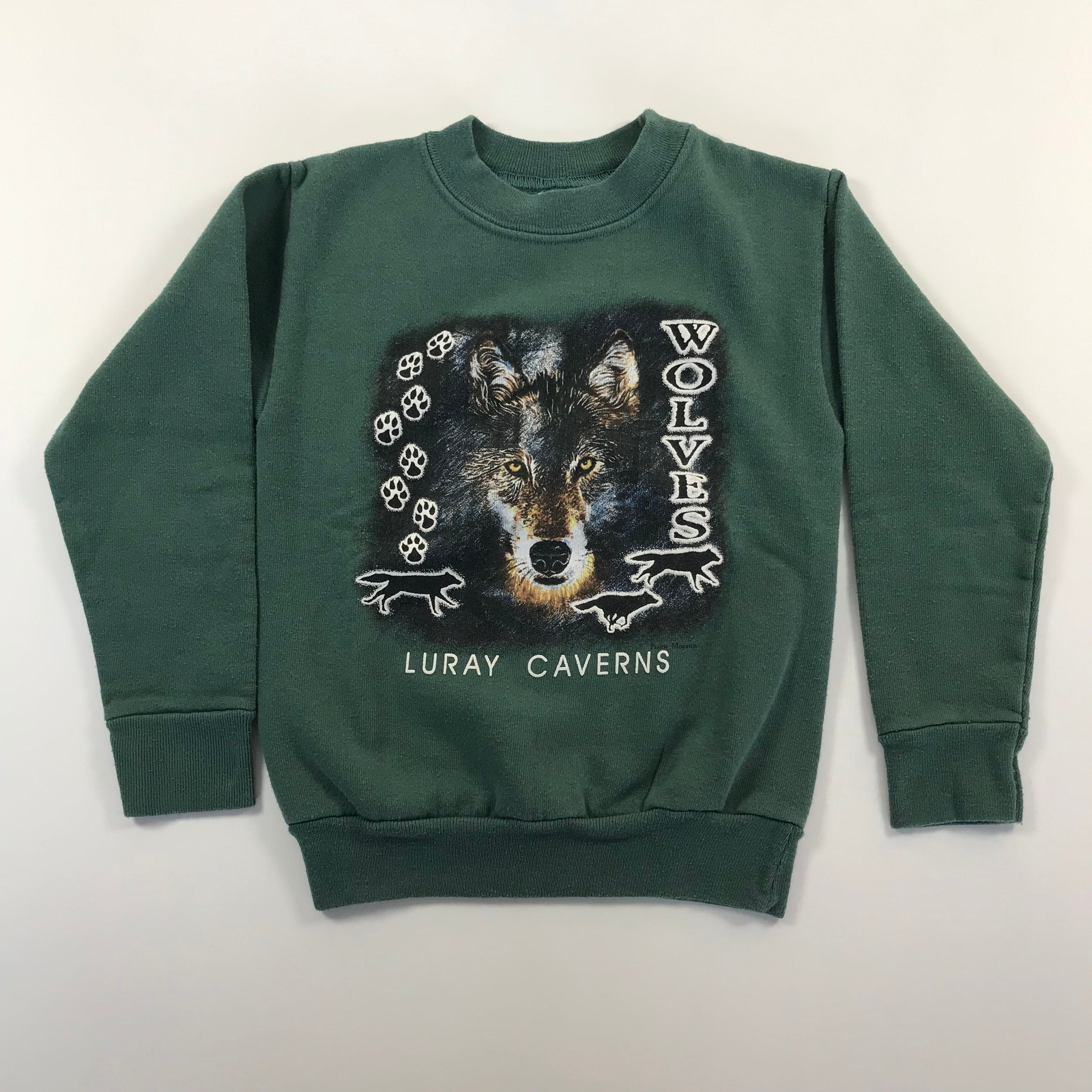 KIDS 90s Luray Caverns Wolf Crewneck - S 6-8